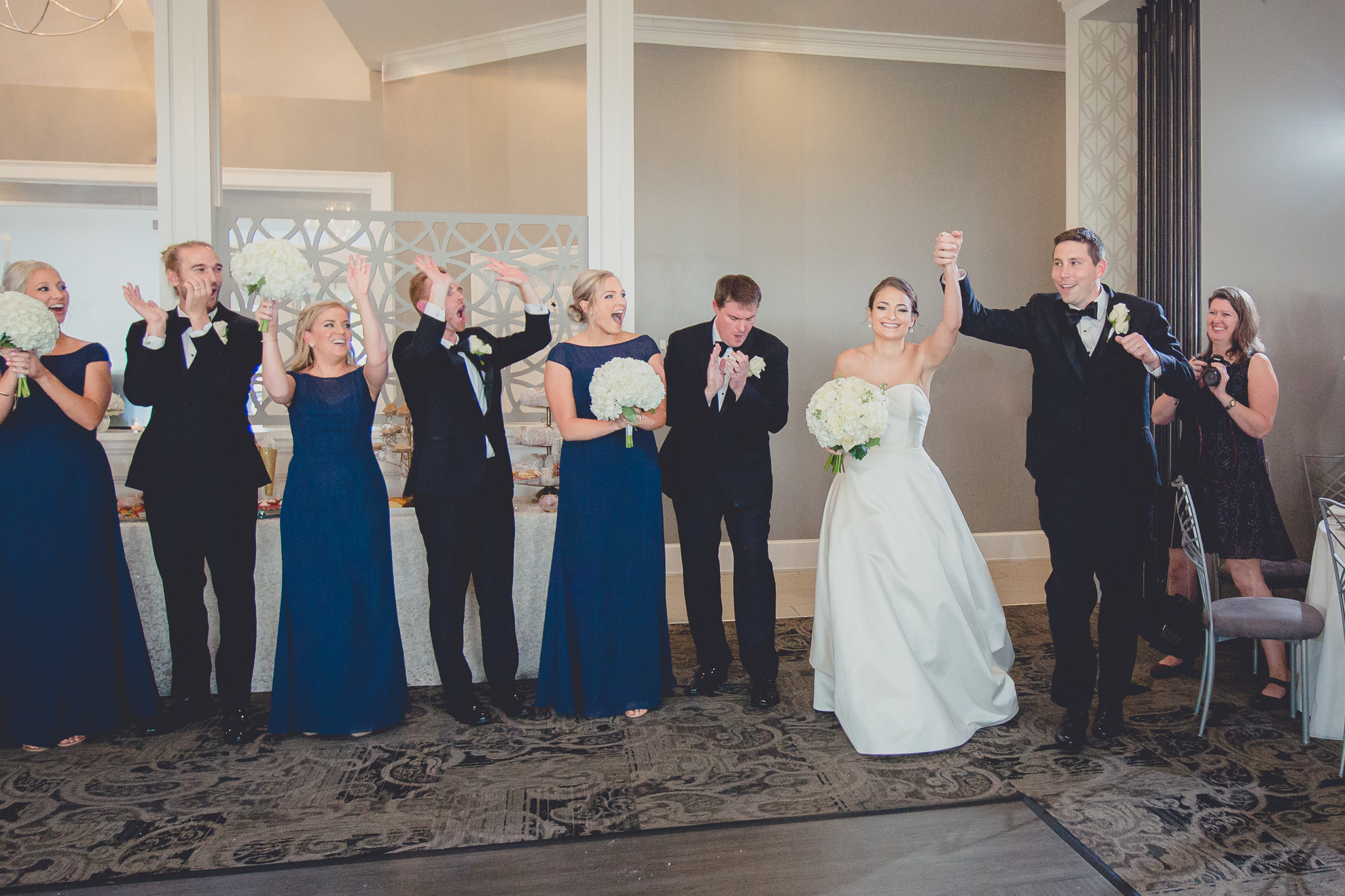 bride and groom introduced at wedding reception at Niagara Falls Country Club in Lewiston, NY