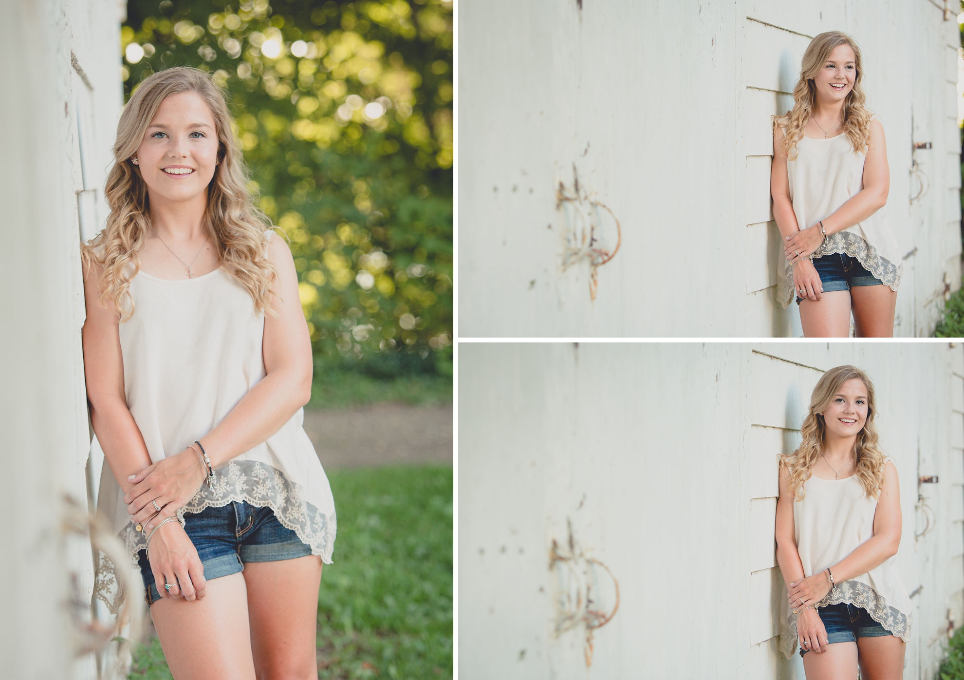Dana smiles for portrait during her senior session in Long Point State Park near Buffalo, NY