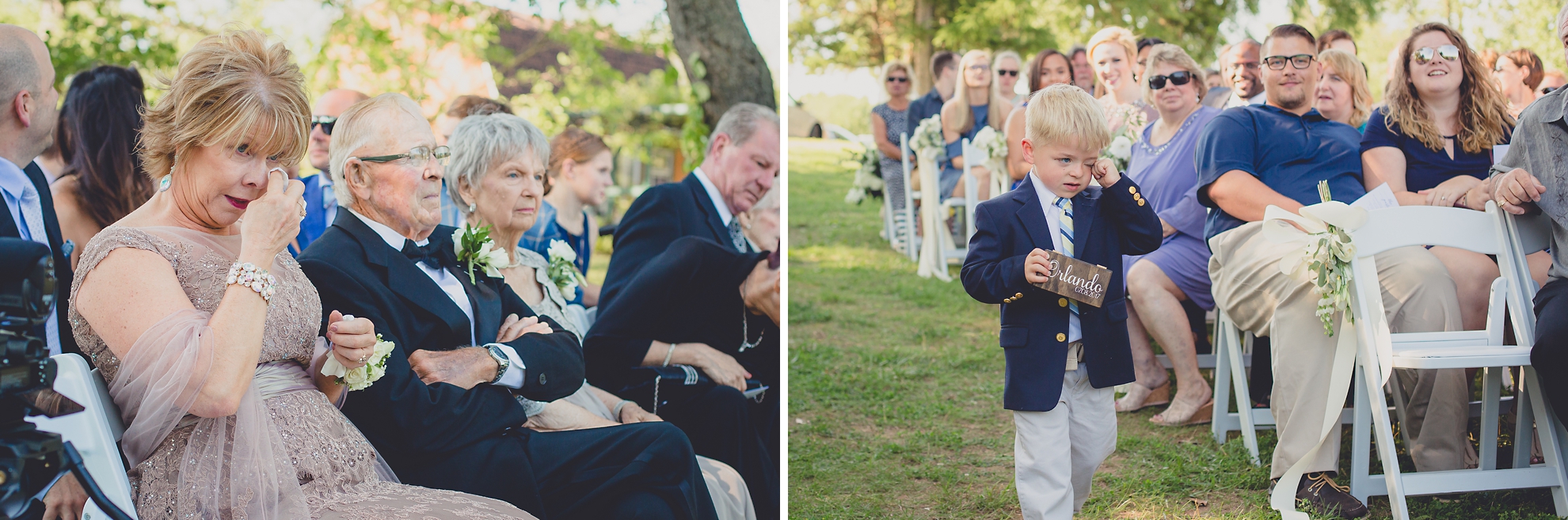 Guests cry at Spring Lake Winery in Niagara County before wedding near Buffalo, NY