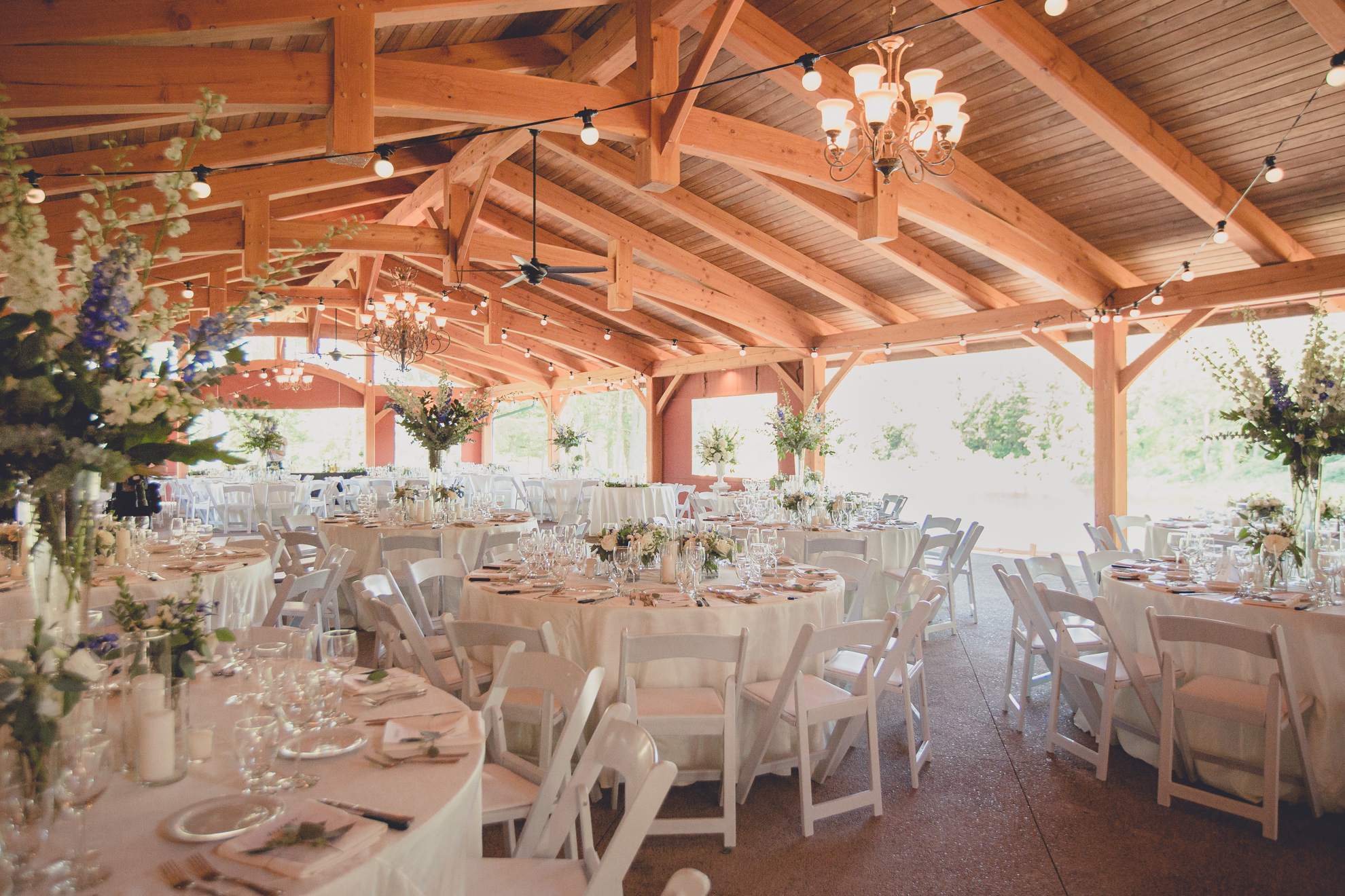decor inspo of pavillion during outdoor wedding reception at Spring Lake Winery near Buffalo in WNY 