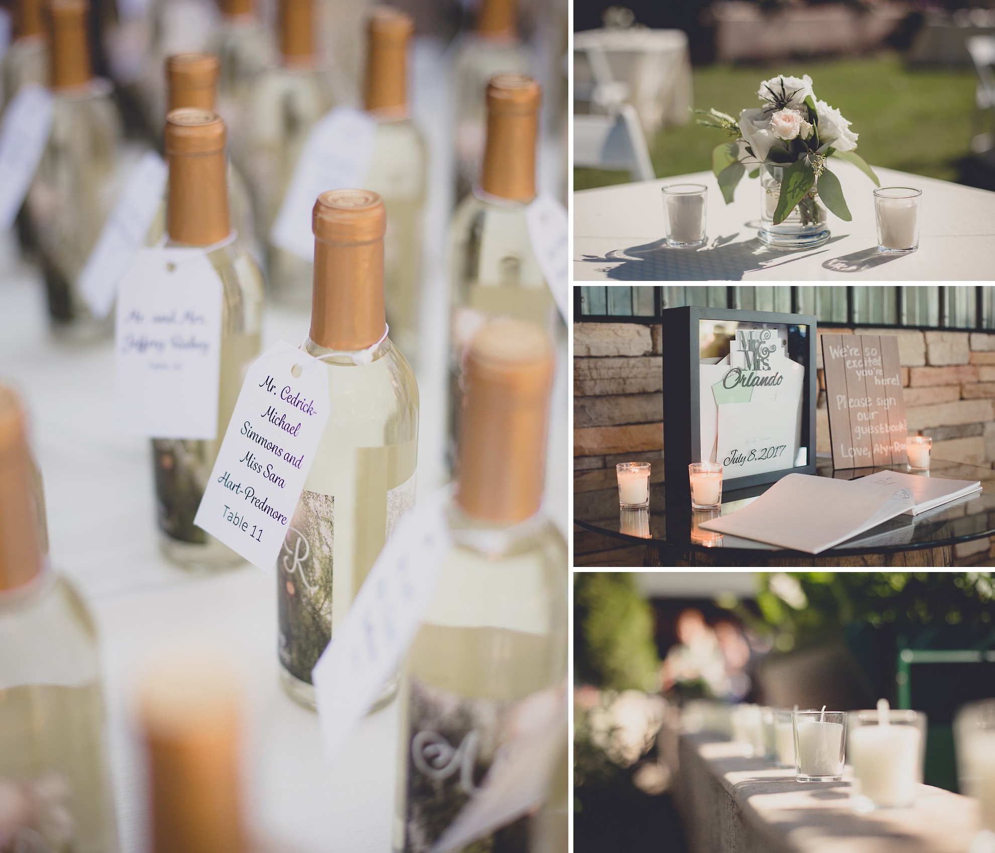 decor inspo during outdoor wedding reception at Spring Lake Winery near Buffalo in WNY 