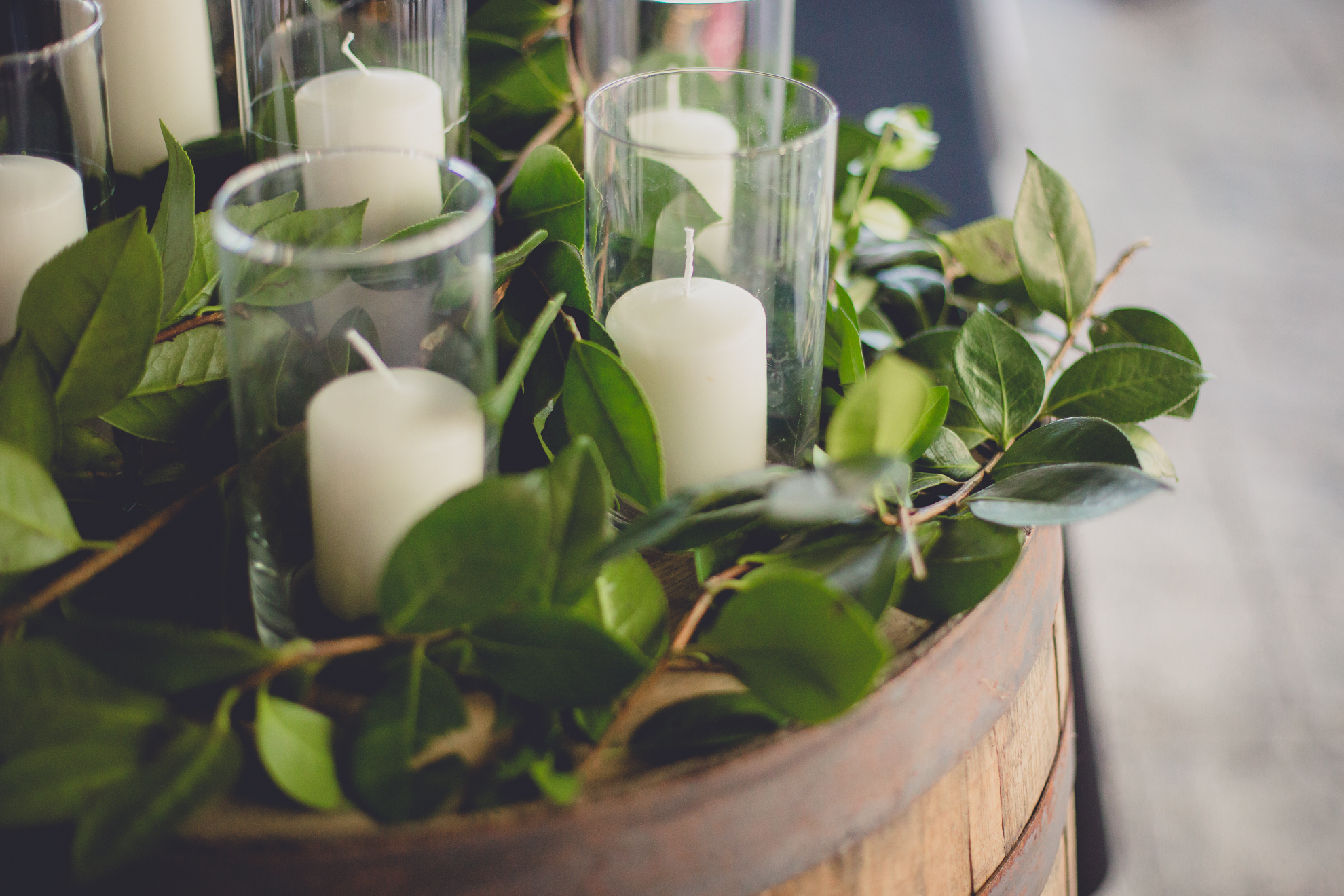decor inspo during outdoor wedding reception at Spring Lake Winery near Buffalo in WNY 