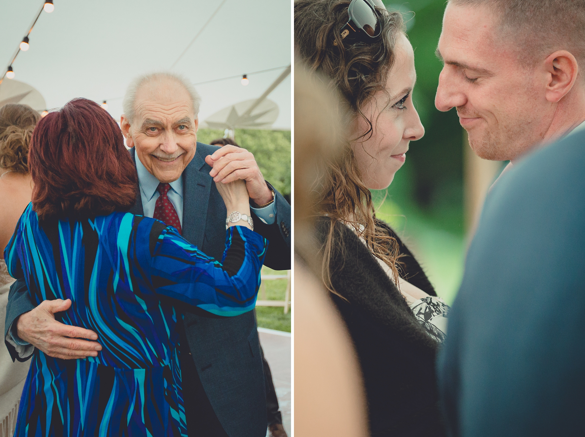 guests dance during tented reception at wedding venue Knox Farm near Buffalo, NY