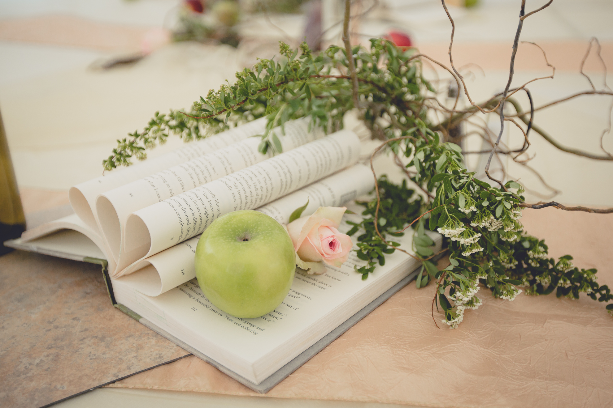 decoration inspiration at reception at small wedding at Knox Farm near Buffalo, NY
