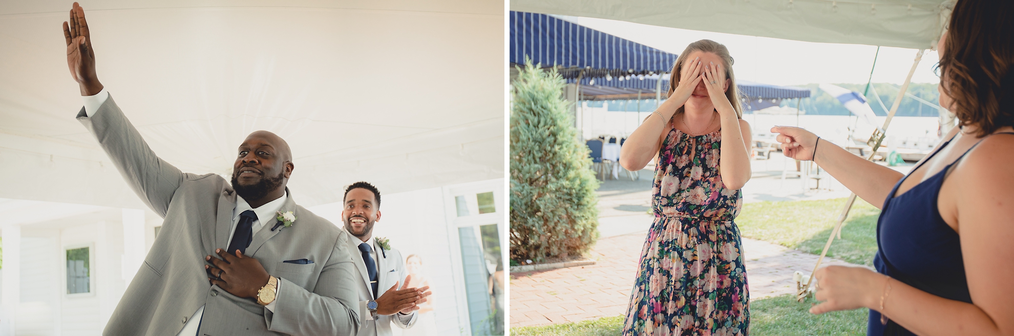 wedding party is introduced at Youngstown Yacht Club during WNY micro wedding