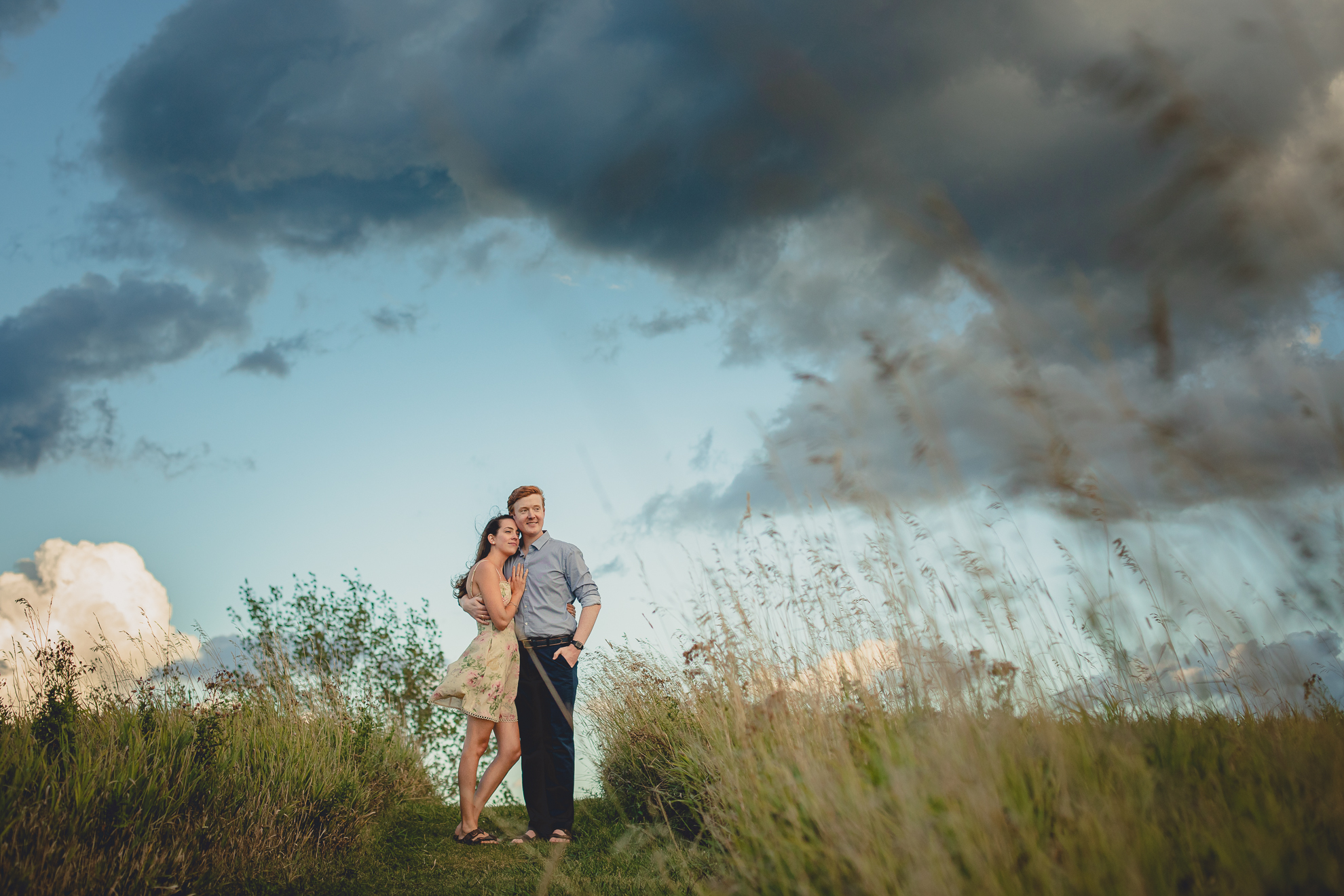 Courtney Woods and John Stevens wedding engagement portrait photography at Tifft Nature Preserve in Buffalo, NY