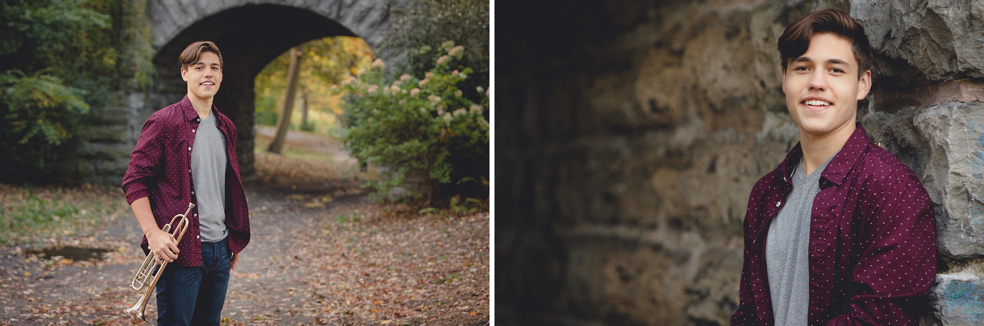 high school senior portrait photography at Ivy Bridge in Delaware Park in Buffalo, NY