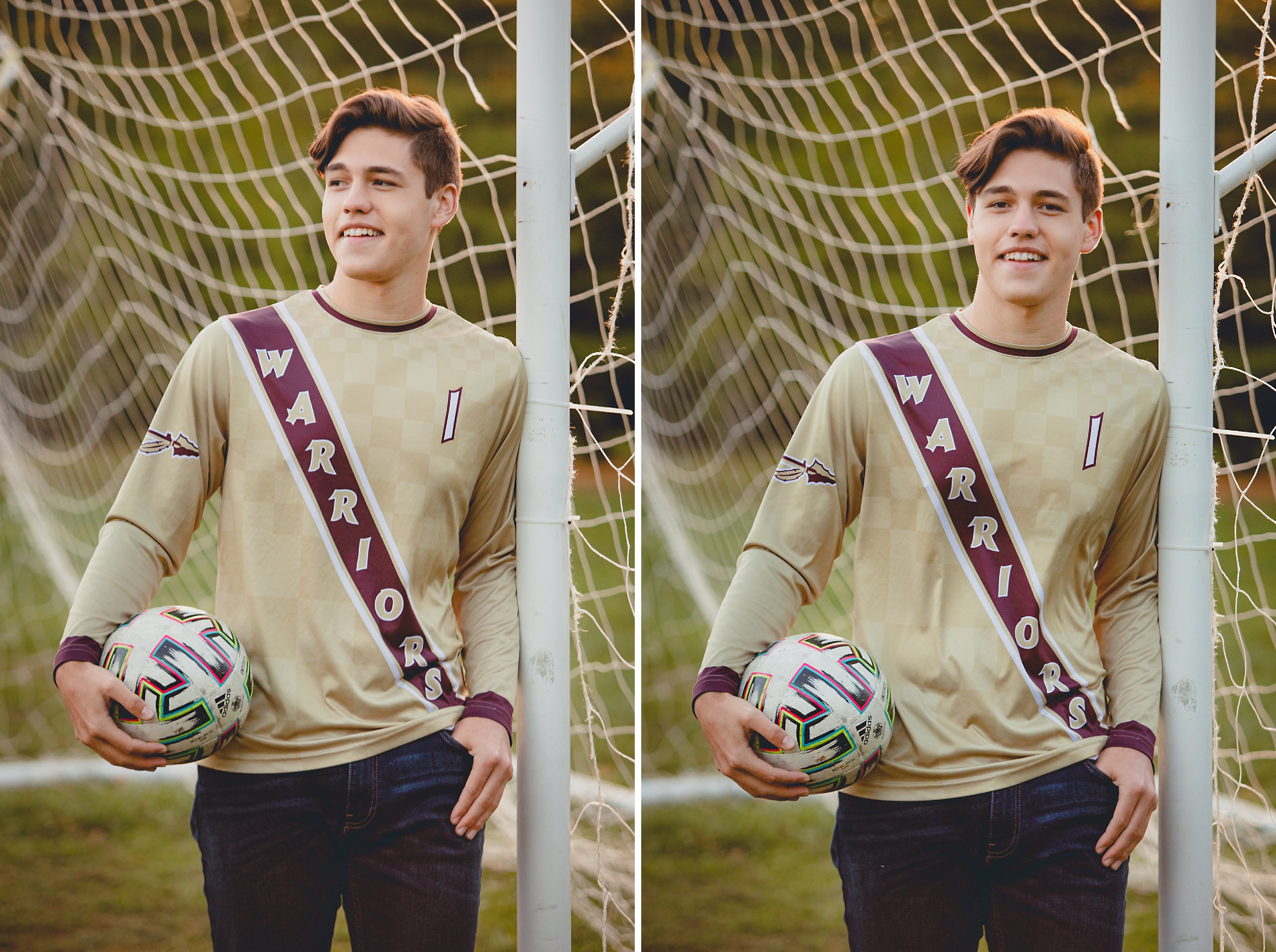 cheektowaga central high school senior portrait photography at Rumsey soccer field Delaware Park in Buffalo, NY