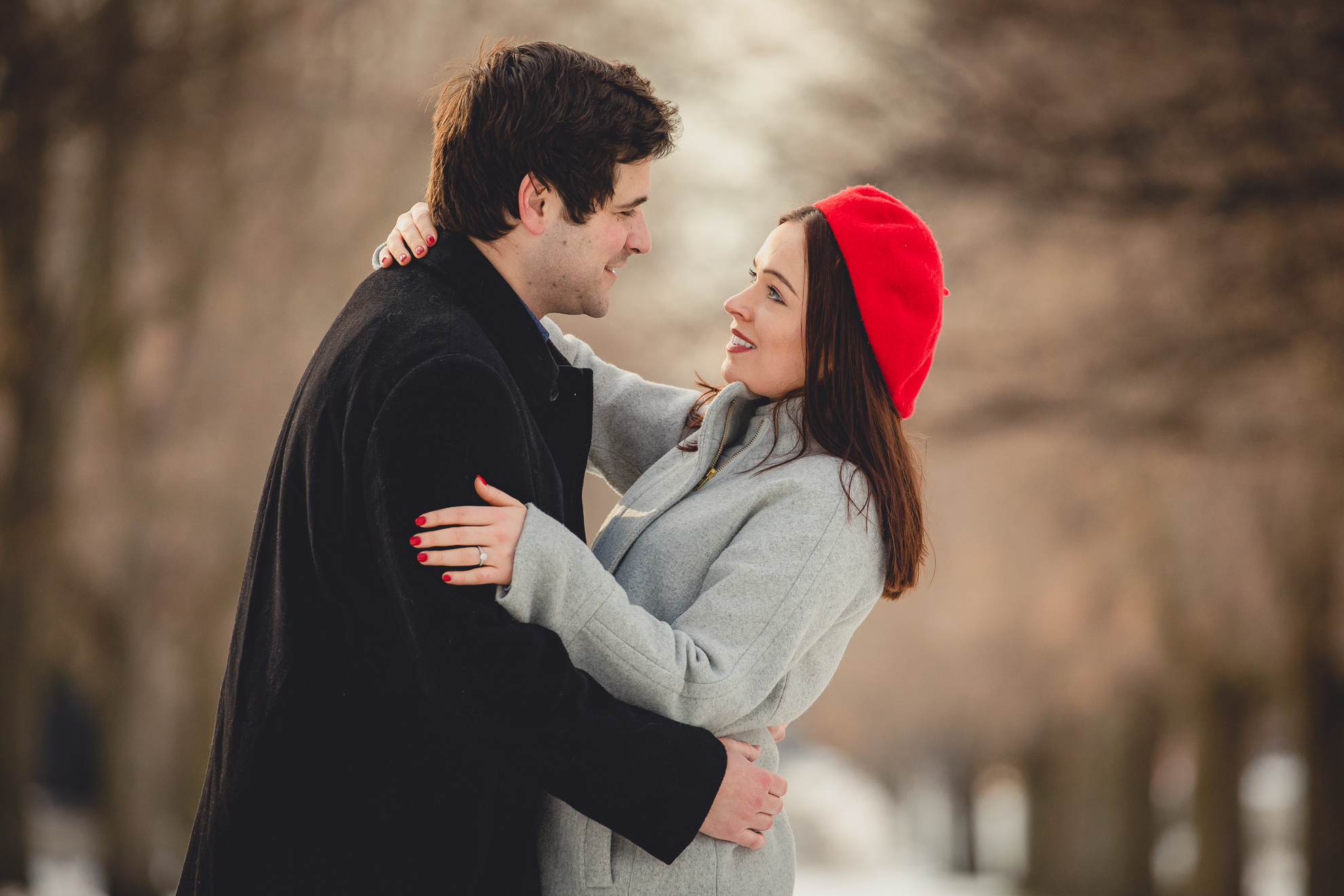 Delaware Park Wedding Engagement Photography