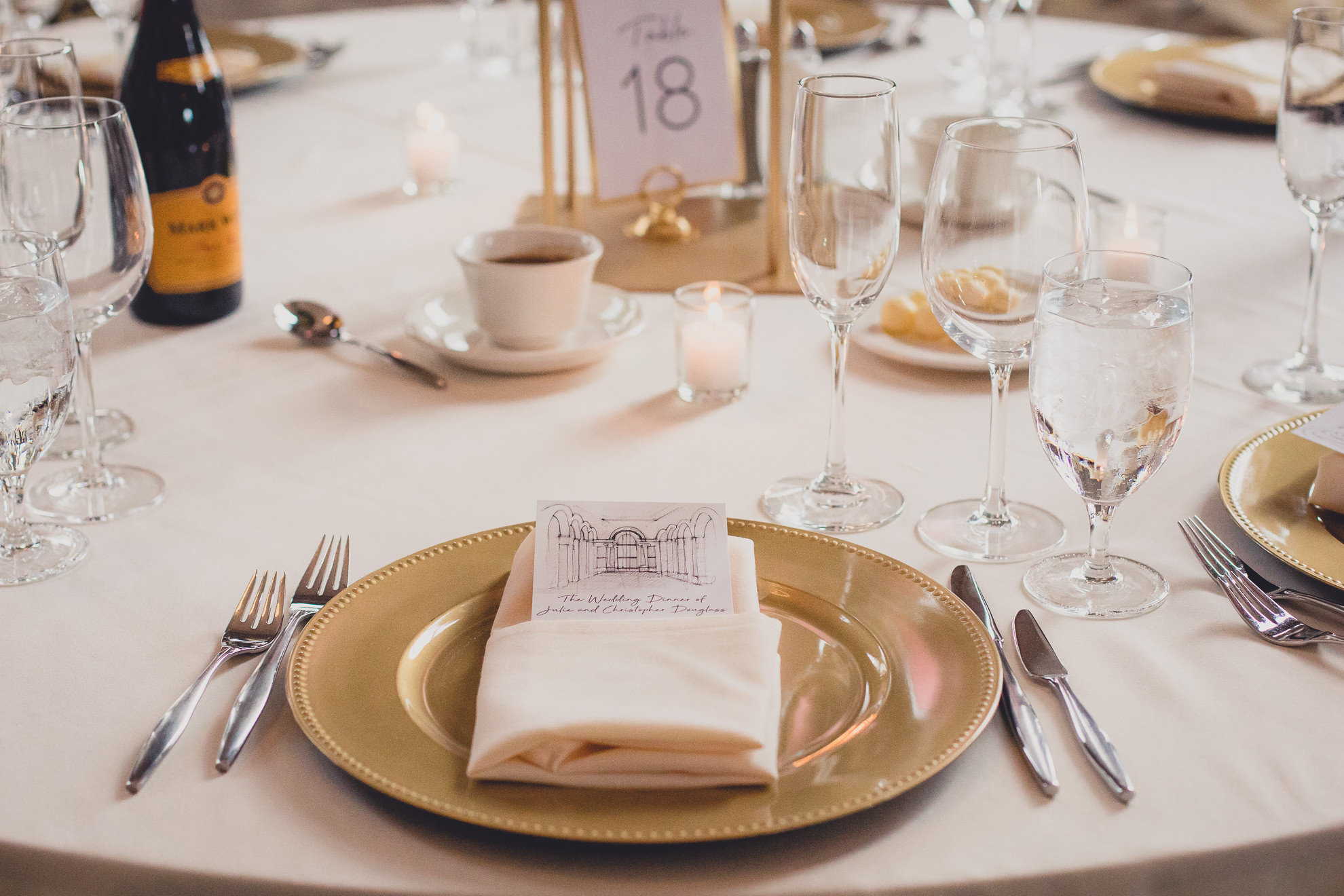 wedding decor at Admiral Room Ballroom wedding reception venue in downtown Buffalo, NY