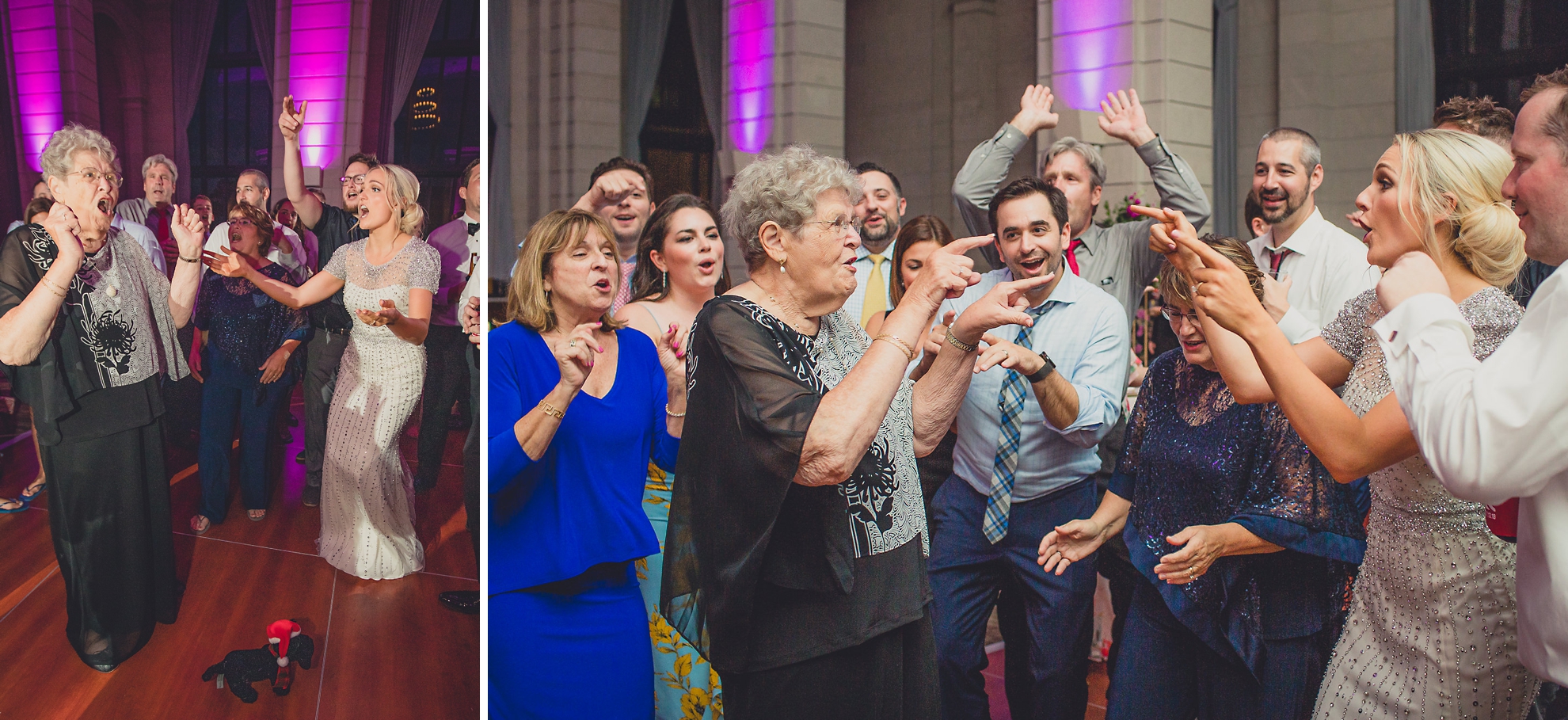 Guests dance in the Admiral Room Ballroom wedding reception venue in downtown Buffalo, NY