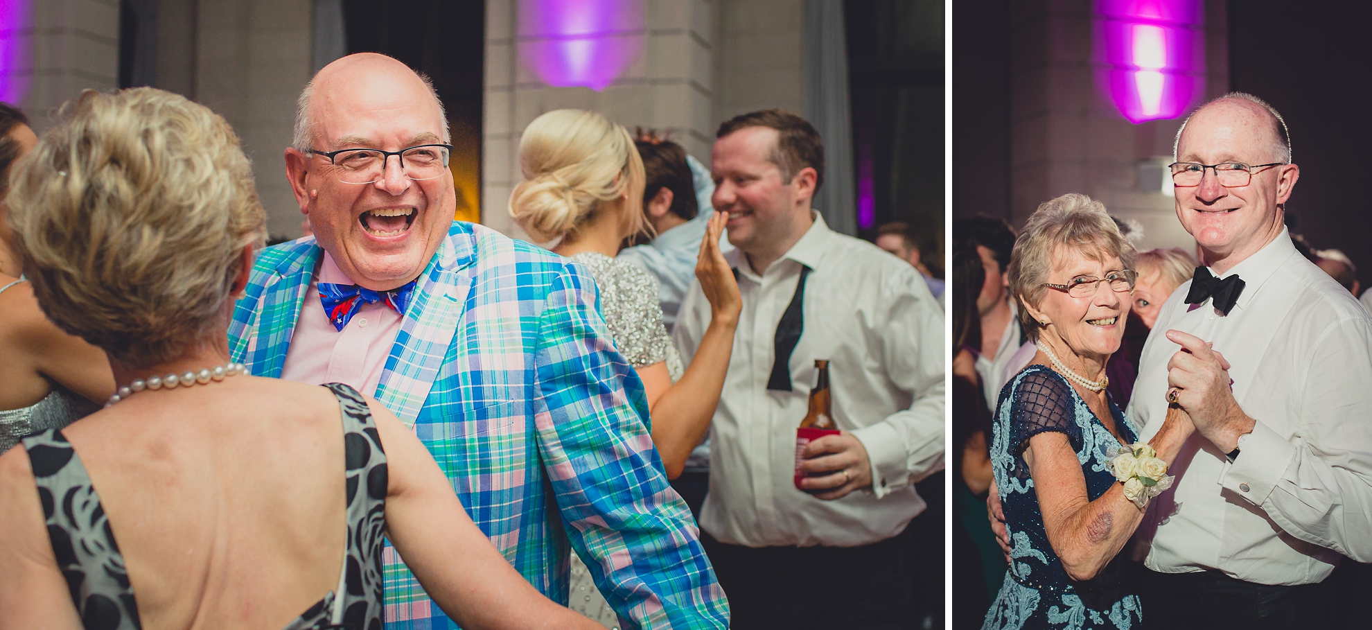 Guests dance in the Admiral Room Ballroom wedding reception venue in downtown Buffalo, NY
