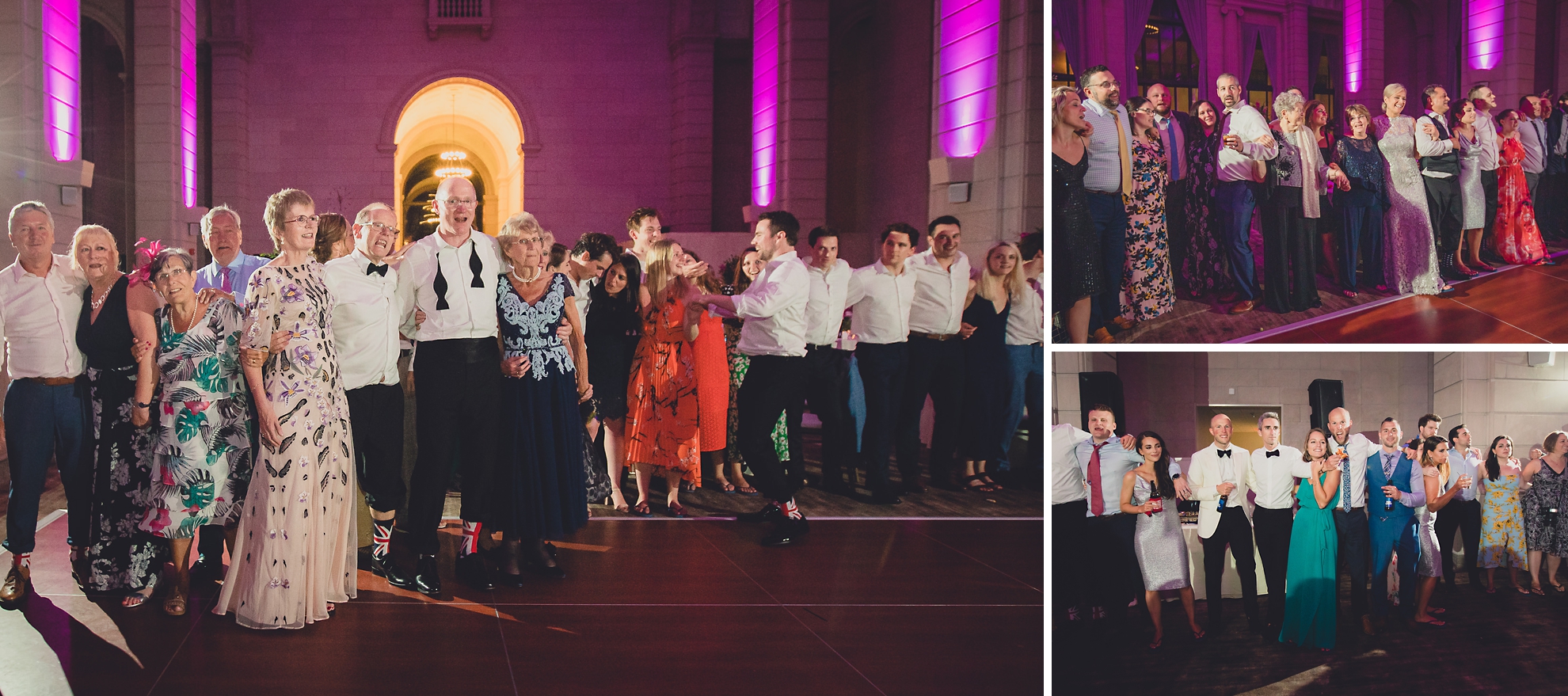 Guests dance in the Admiral Room Ballroom wedding reception venue in downtown Buffalo, NY