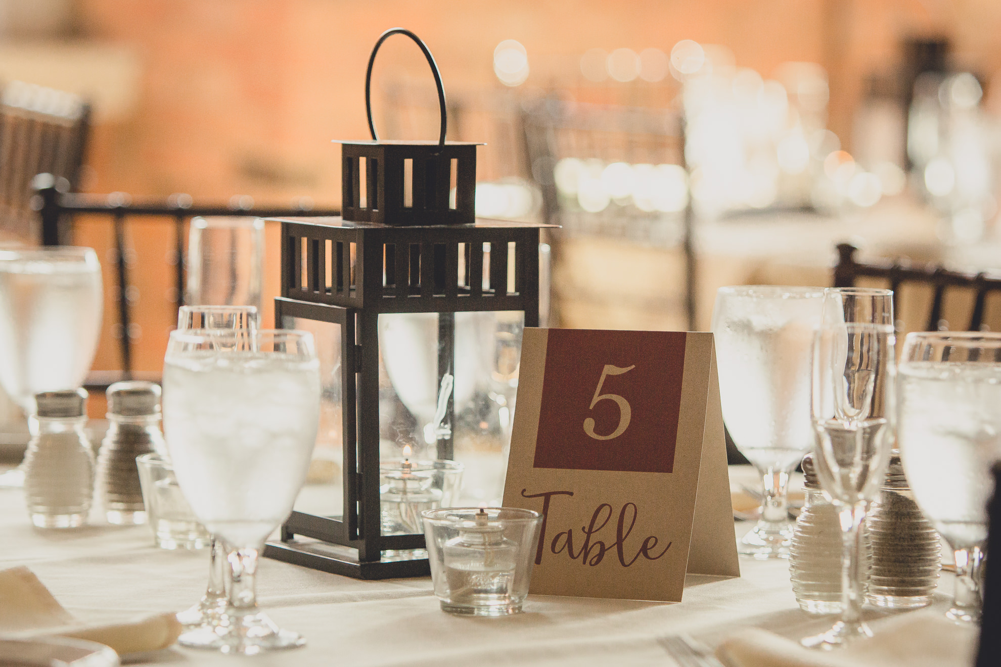centerpieces and decor at wedding reception venue Pearl at the Webb in Buffalo, NY