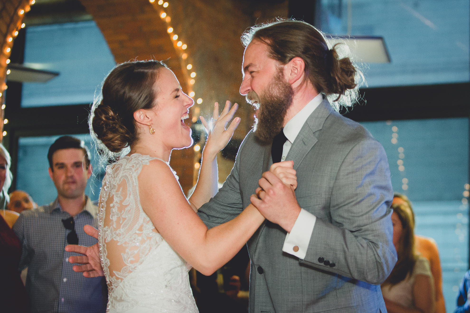 bride and groom dance at wedding reception venue Pearl at the Webb in Buffalo, NY