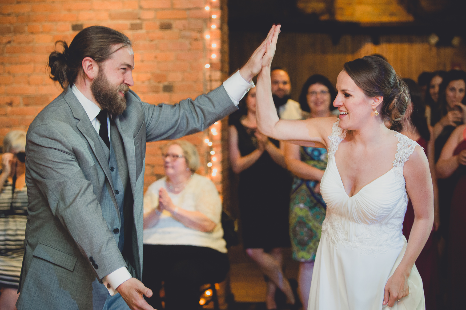 bride and groom dance at wedding reception venue Pearl at the Webb in Buffalo, NY