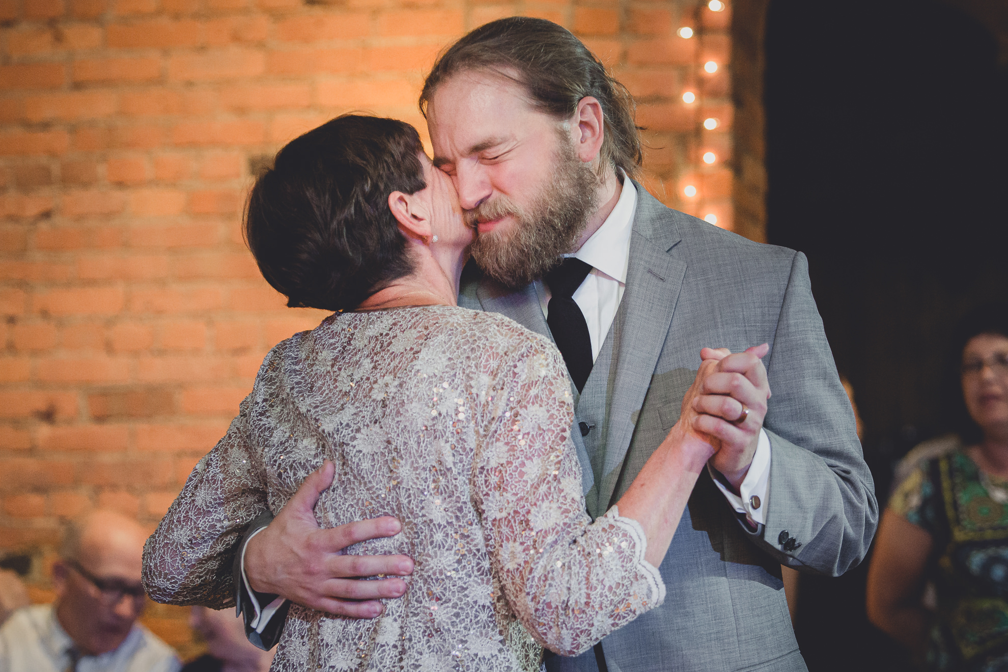 groom and mom dance at wedding reception venue Pearl at the Webb in Buffalo, NY