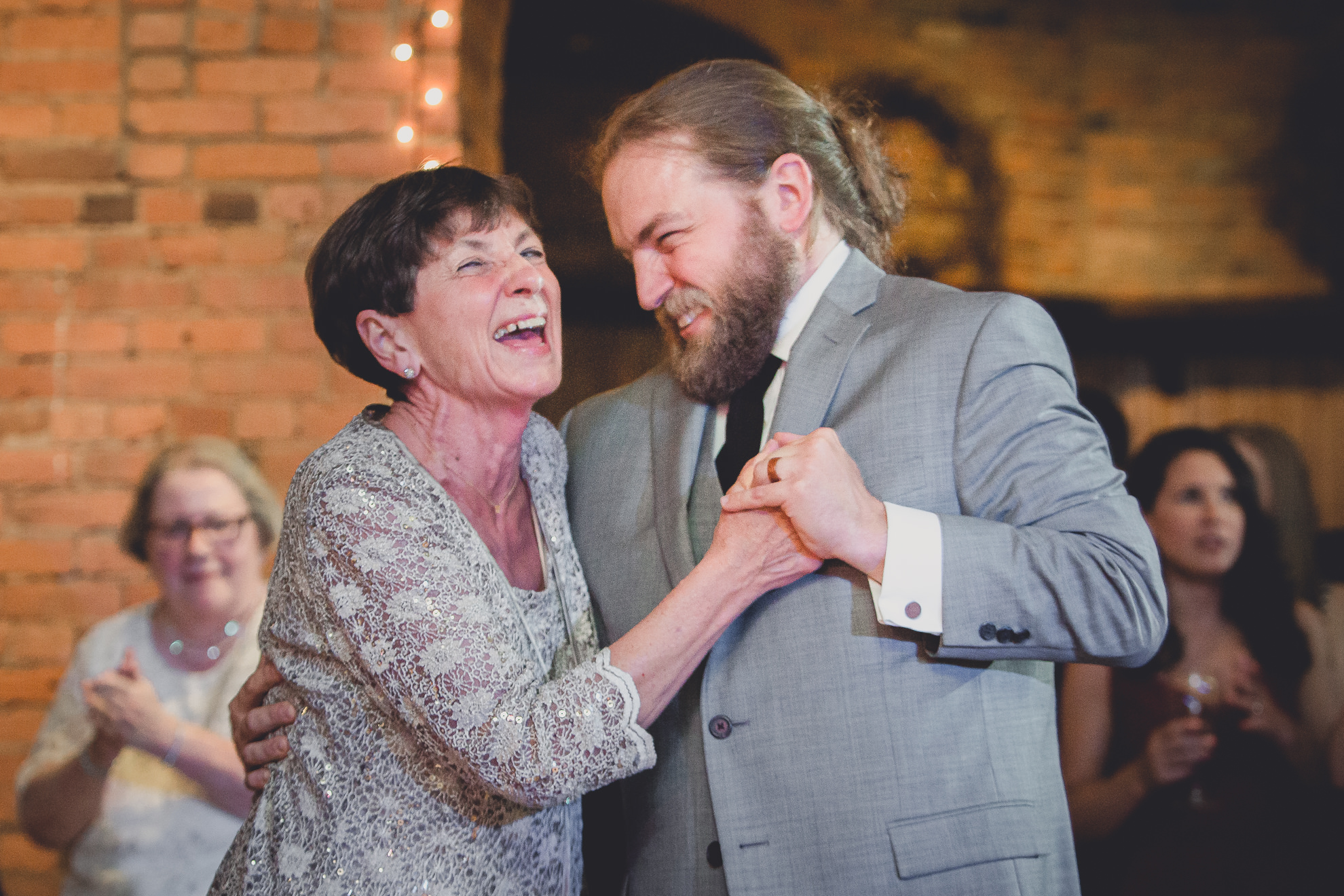 groom and mom dance at wedding reception venue Pearl at the Webb in Buffalo, NY