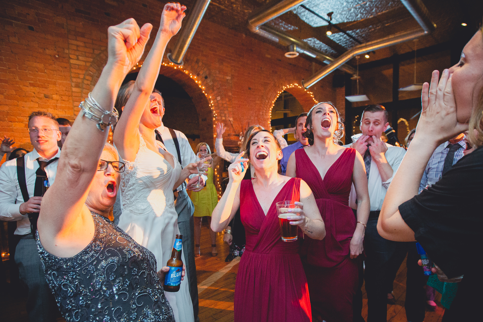 guests dance at wedding reception venue Pearl at the Webb in Buffalo, NY