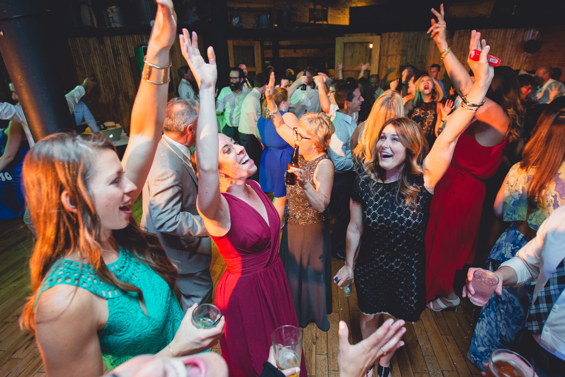 guests dance at wedding reception venue Pearl at the Webb in Buffalo, NY