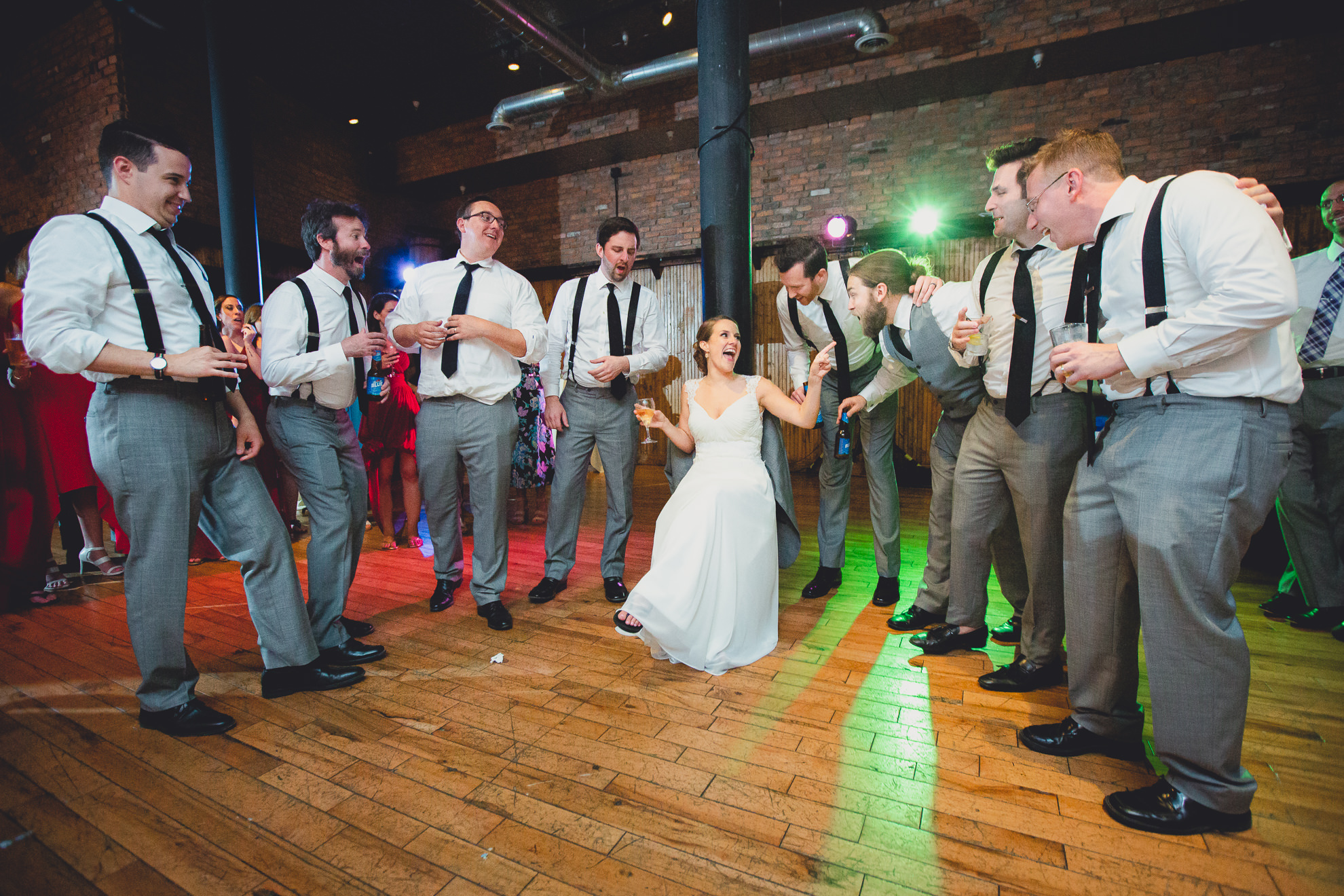 guests dance at wedding reception venue Pearl at the Webb in Buffalo, NY