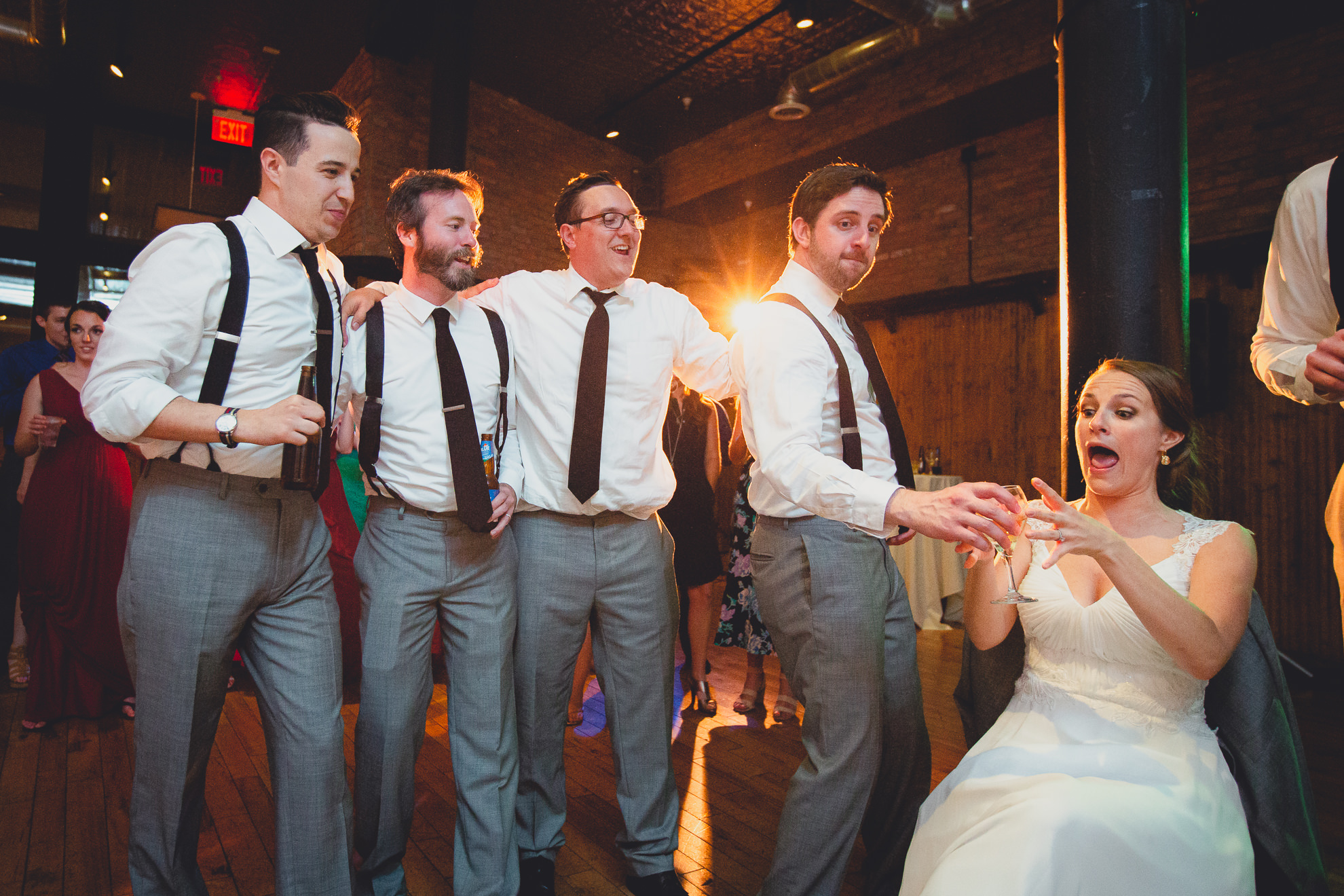 guests dance at wedding reception venue Pearl at the Webb in Buffalo, NY