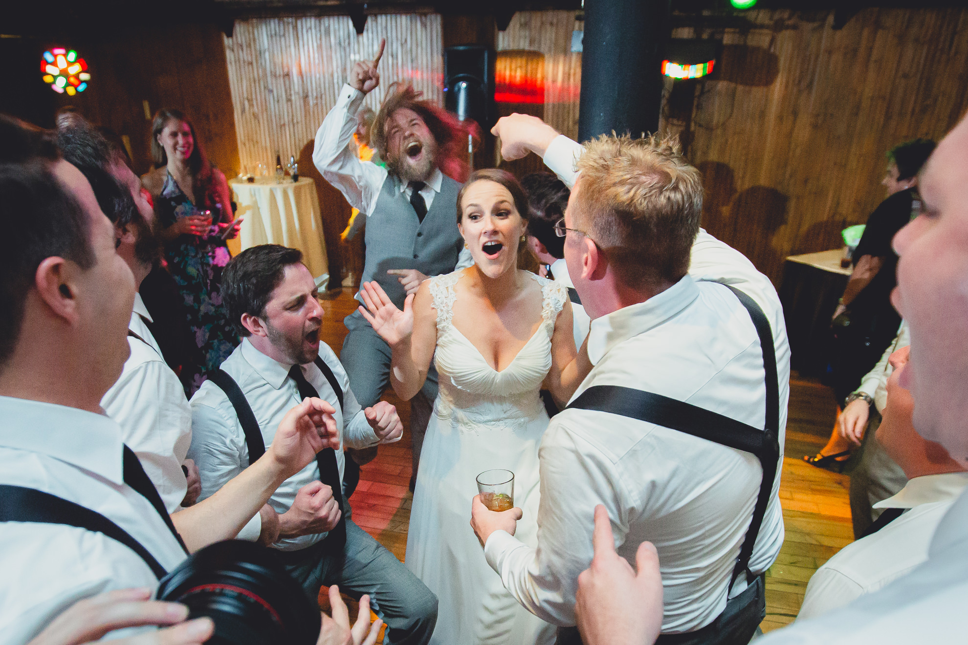 guests dance at wedding reception venue Pearl at the Webb in Buffalo, NY