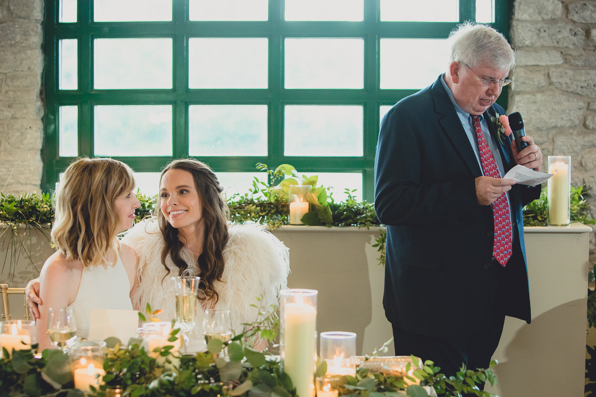 father of bride delivers speech during wedding at Marcy Casino in Delaware Park in Buffalo, NY