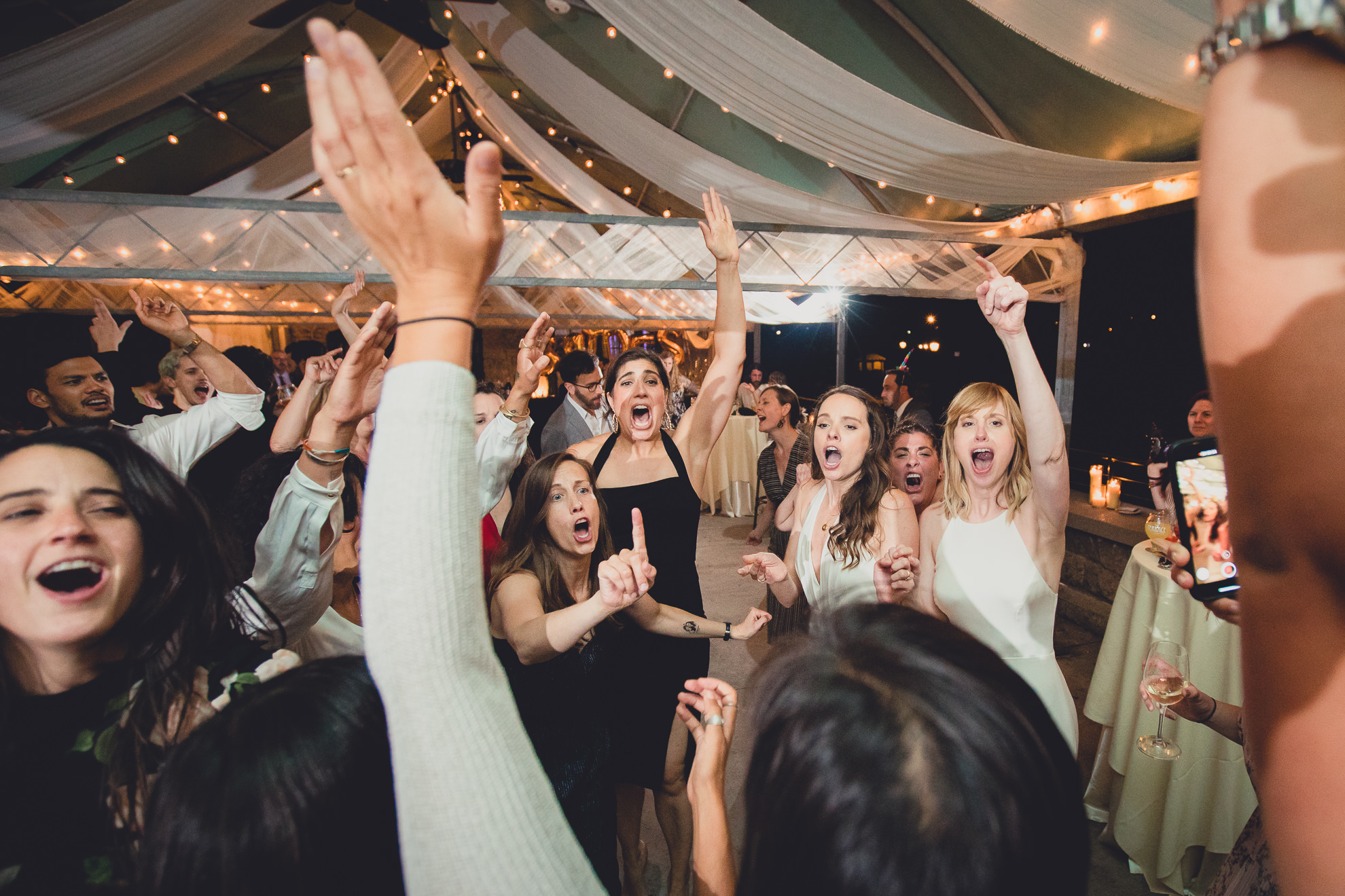 guests dance during wedding at Marcy Casino in Delaware Park in Buffalo, NY