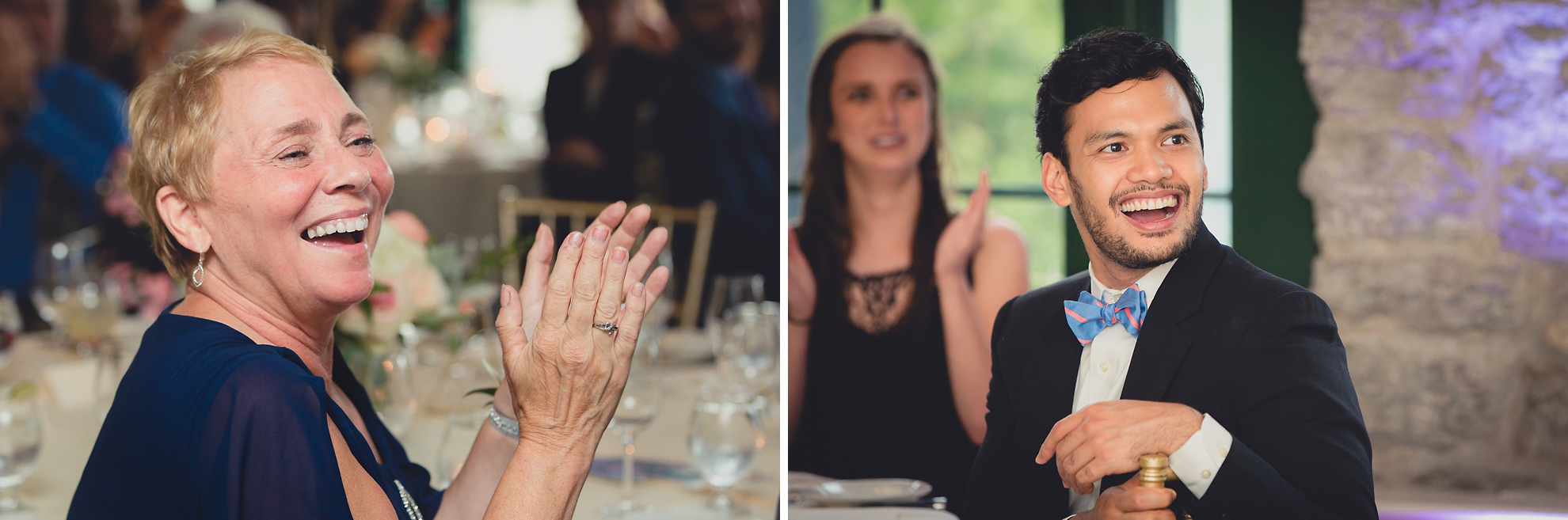 guests react to introductions during wedding at Marcy Casino in Delaware Park in Buffalo, NY