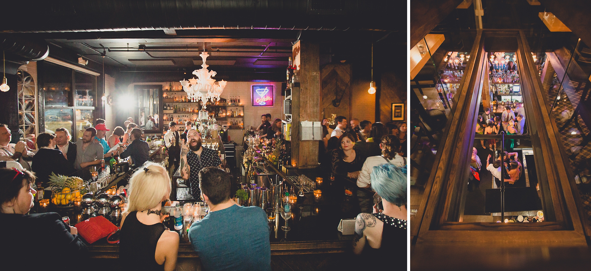 bar scene during outdoor wedding reception at the Revelry in Rochester, NY 