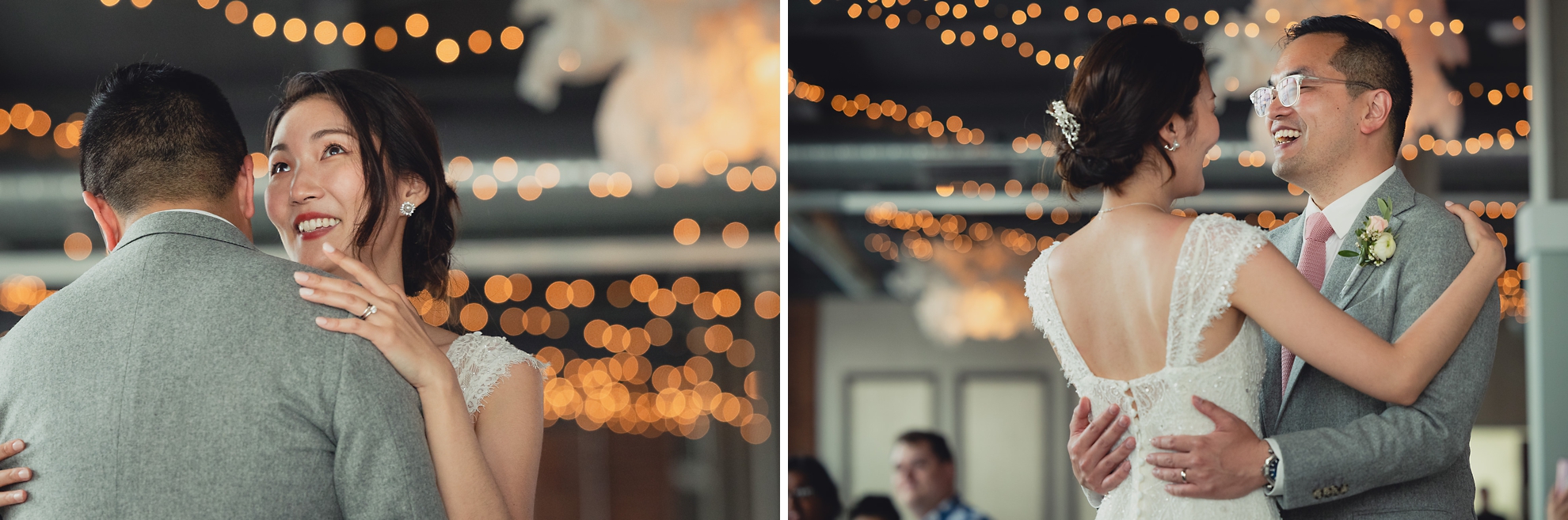 bride and groom dance during wedding reception at the Foundry Suites in Buffalo, NY
