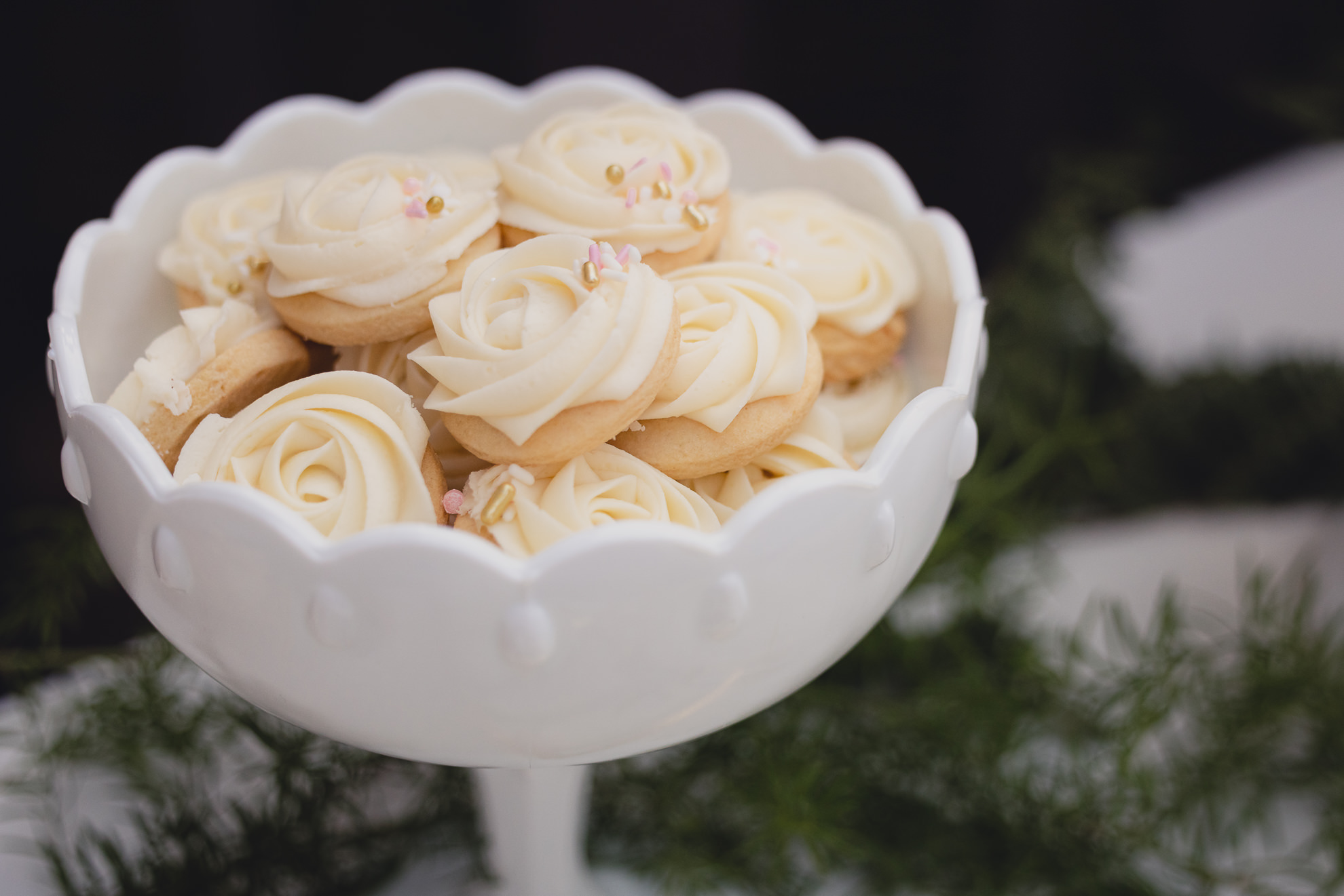 backyard tented wedding decor, desserts and rentals in Buffalo, NY