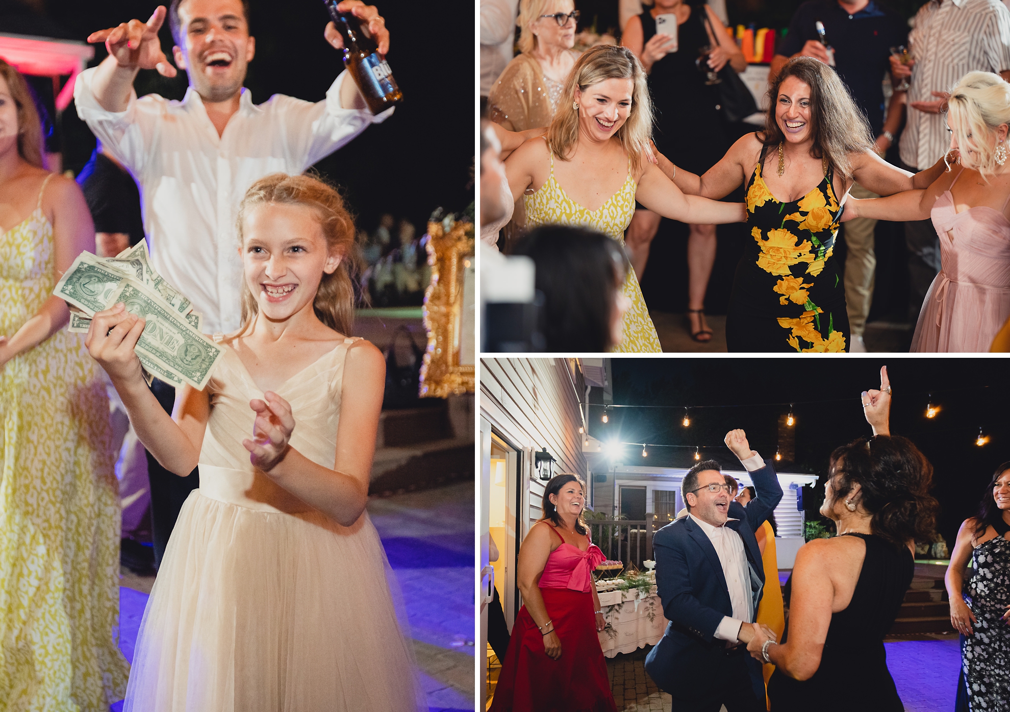guests dance at backyard tented wedding in Buffalo, NY