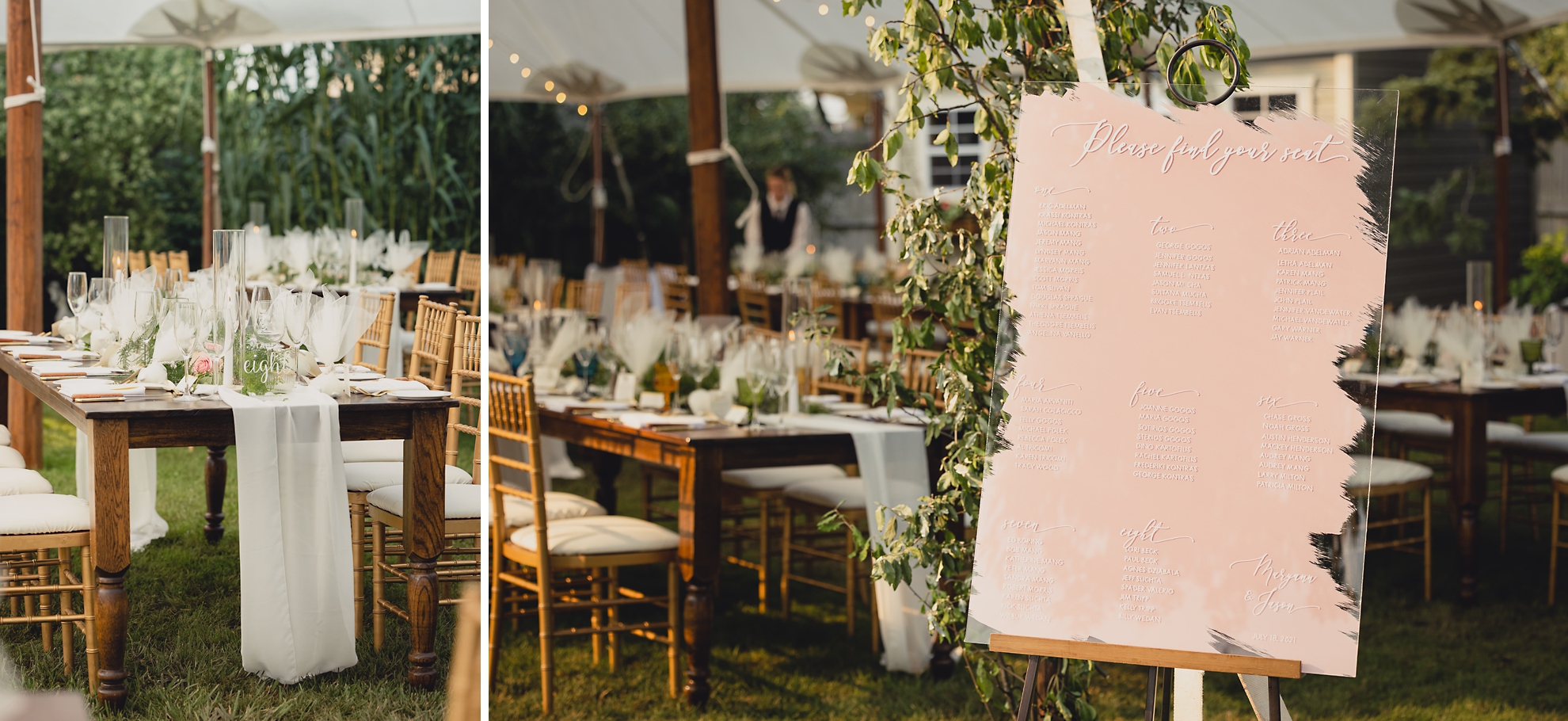 backyard tented wedding decor and rentals in Buffalo, NY
