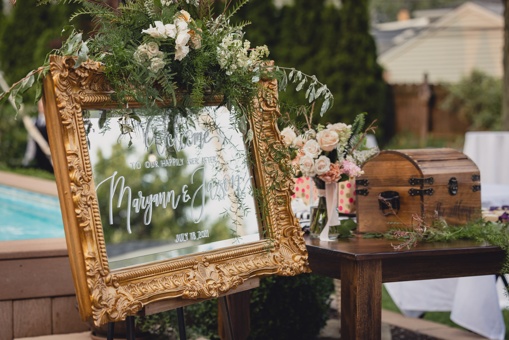 backyard tented wedding decor and rentals in Buffalo, NY