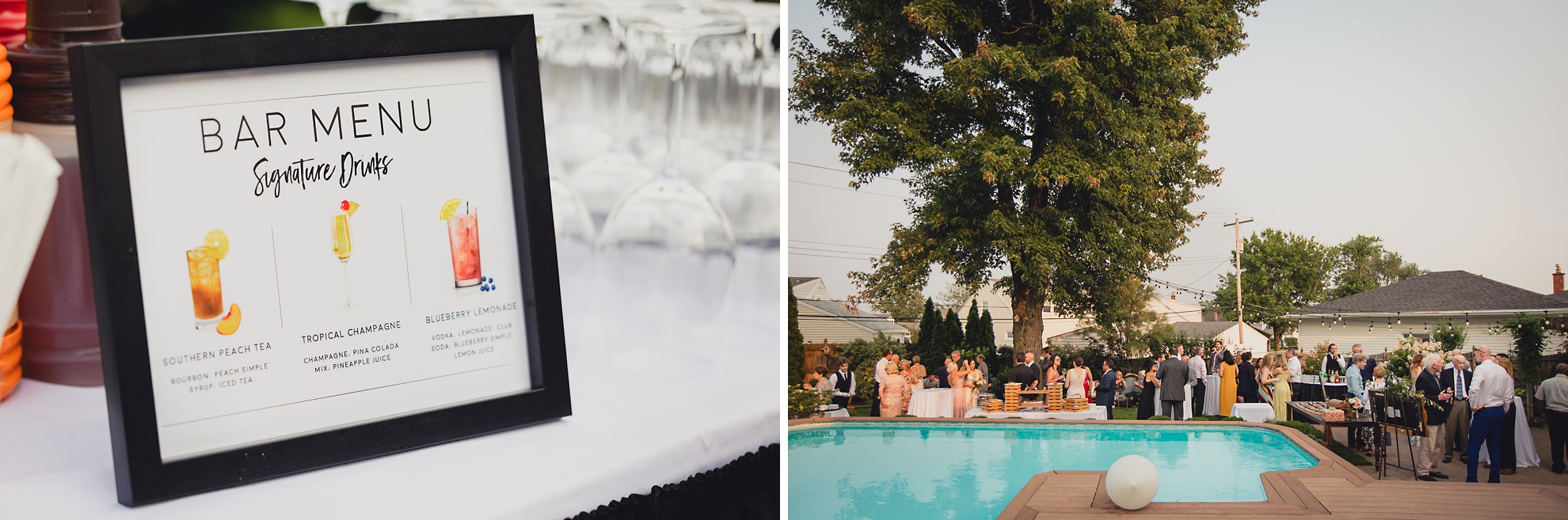backyard tented wedding decor and rentals in Buffalo, NY