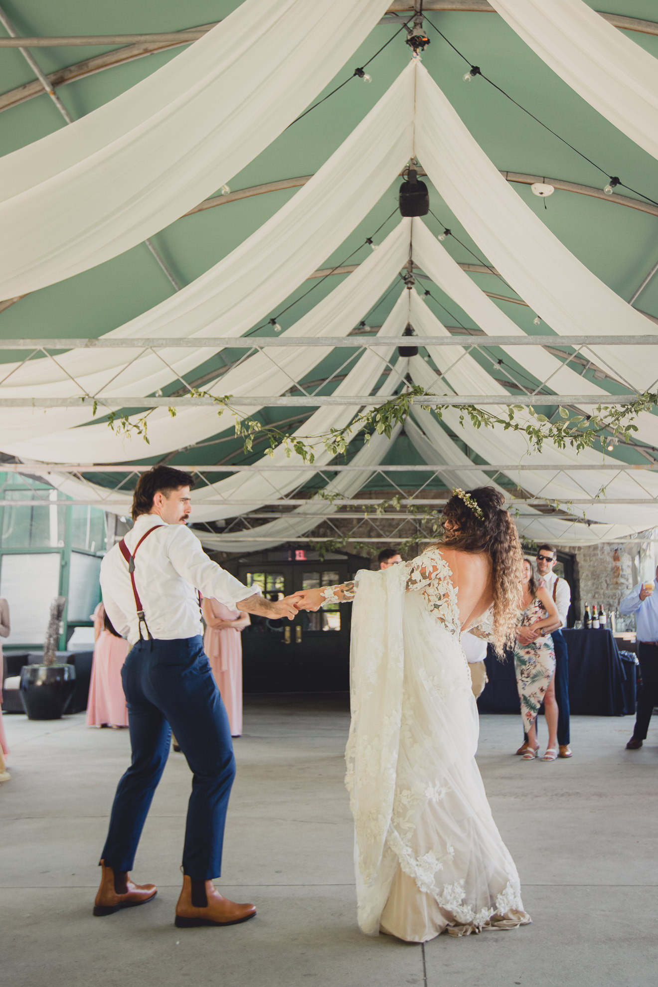 bride and groom dance at the terrace at marcy casino in Buffalo, NYthe terrace at marcy casino in Buffalo, NY
