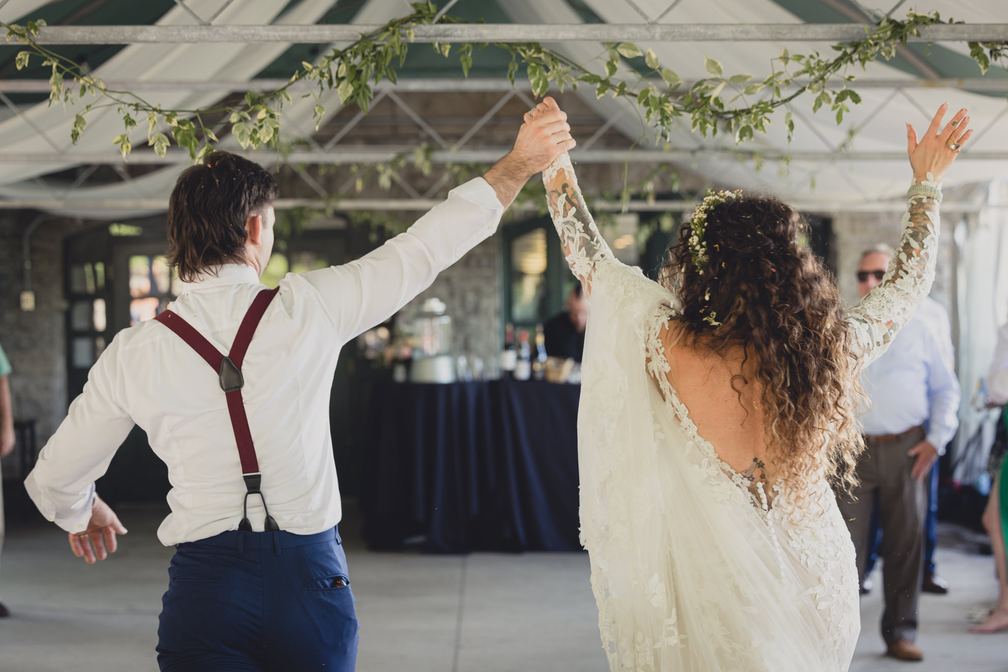 bride and groom dance at the terrace at marcy casino in Buffalo, NYthe terrace at marcy casino in Buffalo, NY
