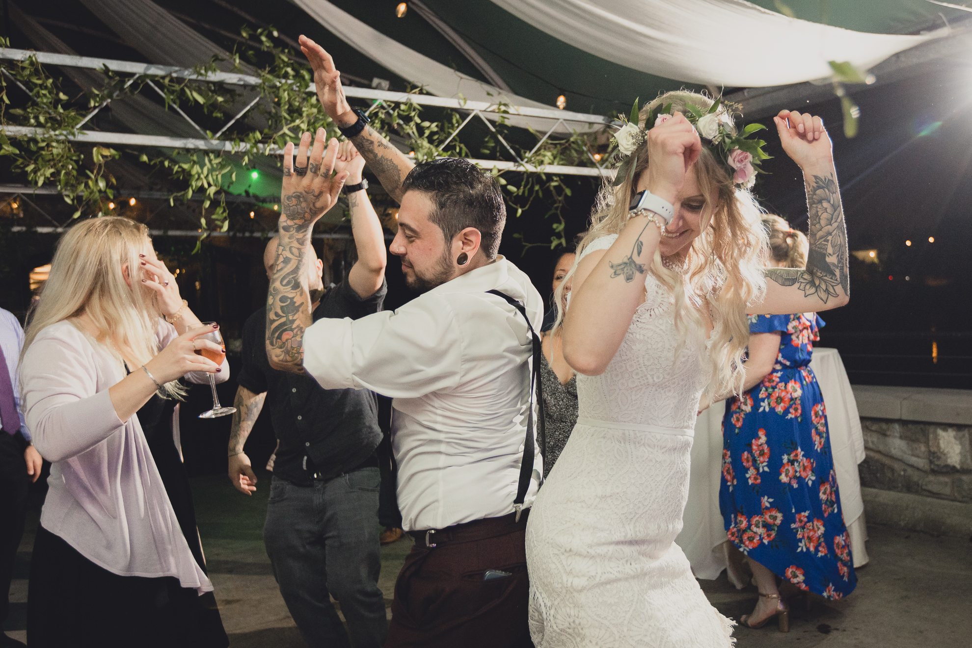 bride and groom dance during wedding at Marcy Casino in Buffalo, NY