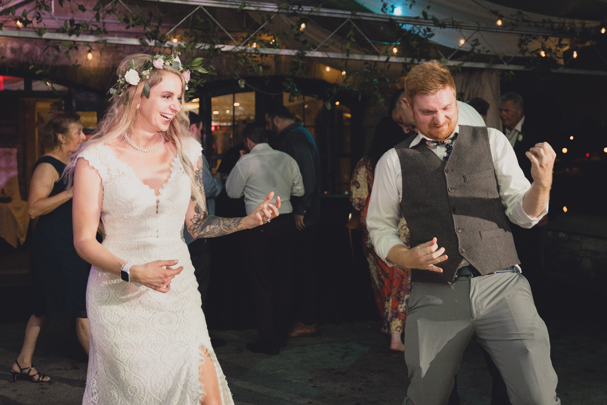 guests dance during wedding at Marcy Casino in Buffalo, NY