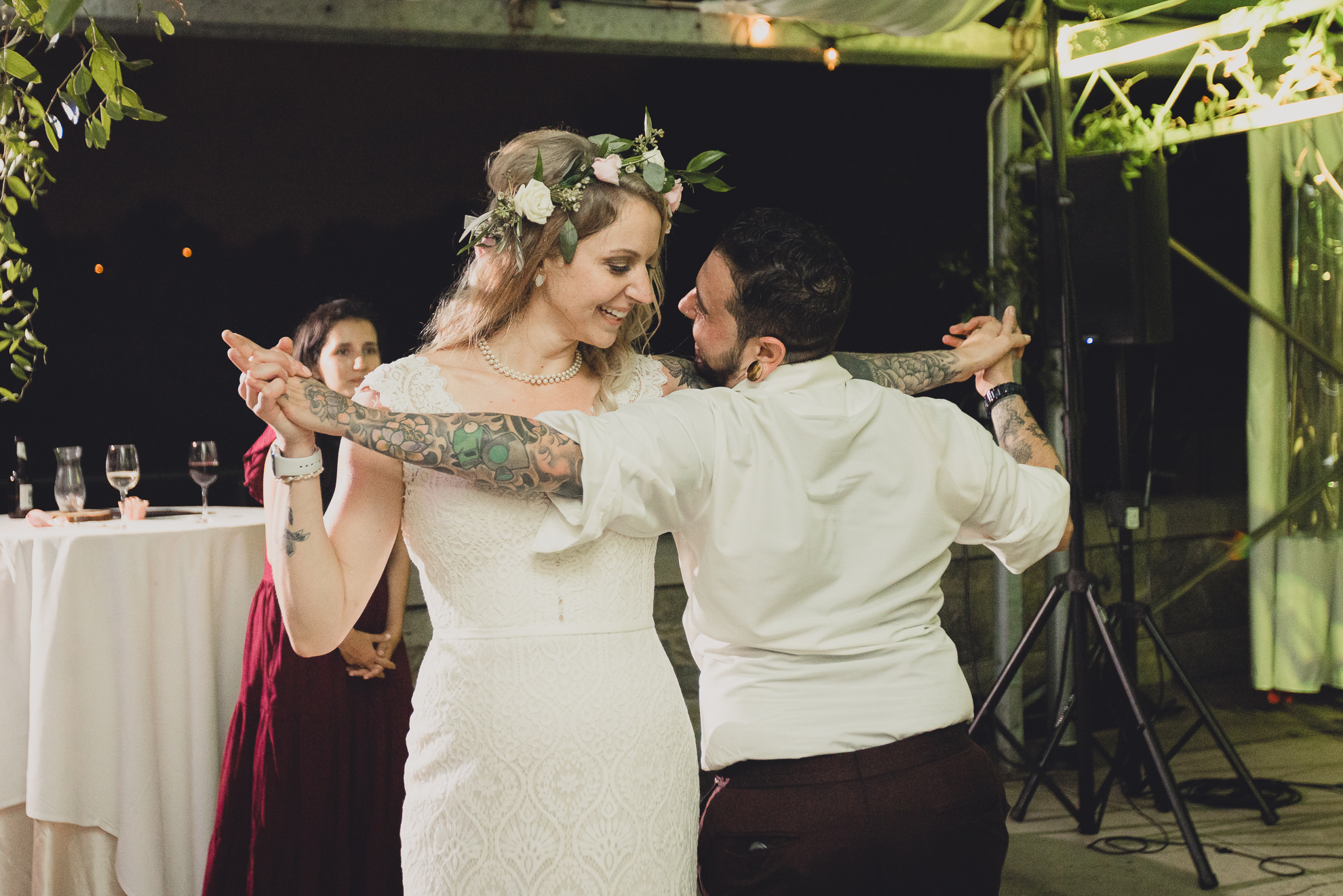 bride and groom dance during wedding at Marcy Casino in Buffalo, NY