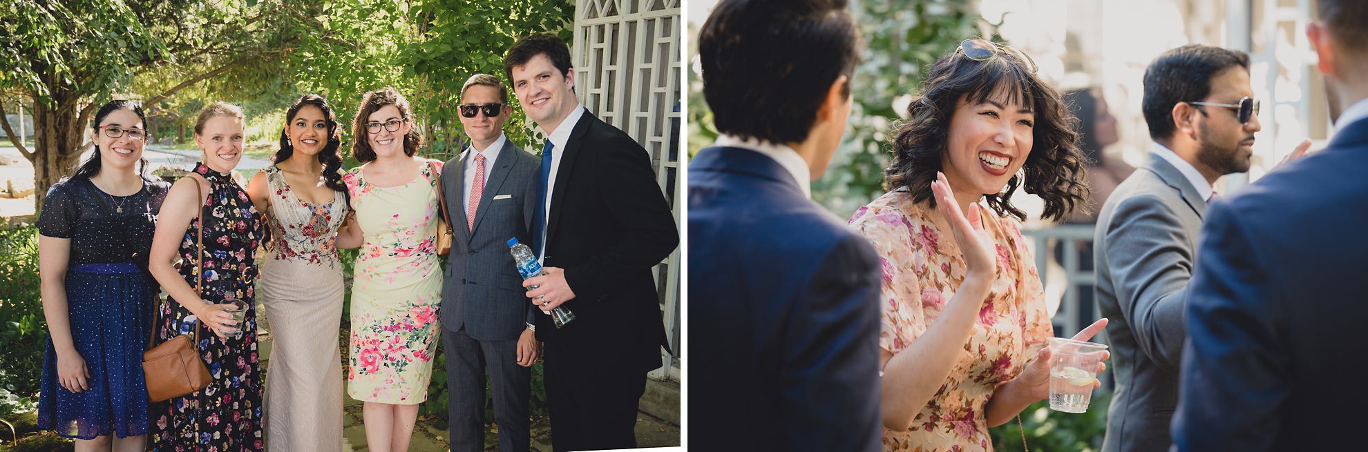 guests gather for cocktail hour at outdoor tented wedding reception at Knox Farm in East Aurora, NY
