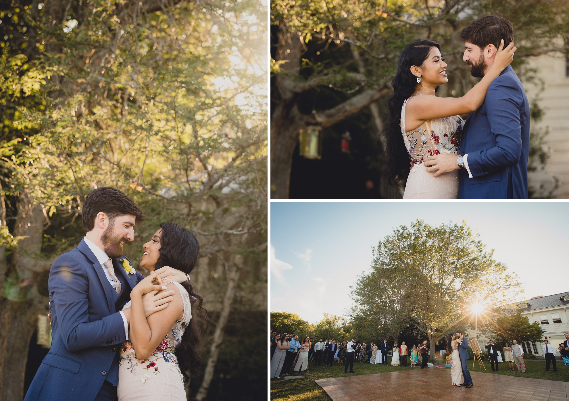 bride and groom dance at outdoor tented wedding reception at Knox Farm in East Aurora, NY