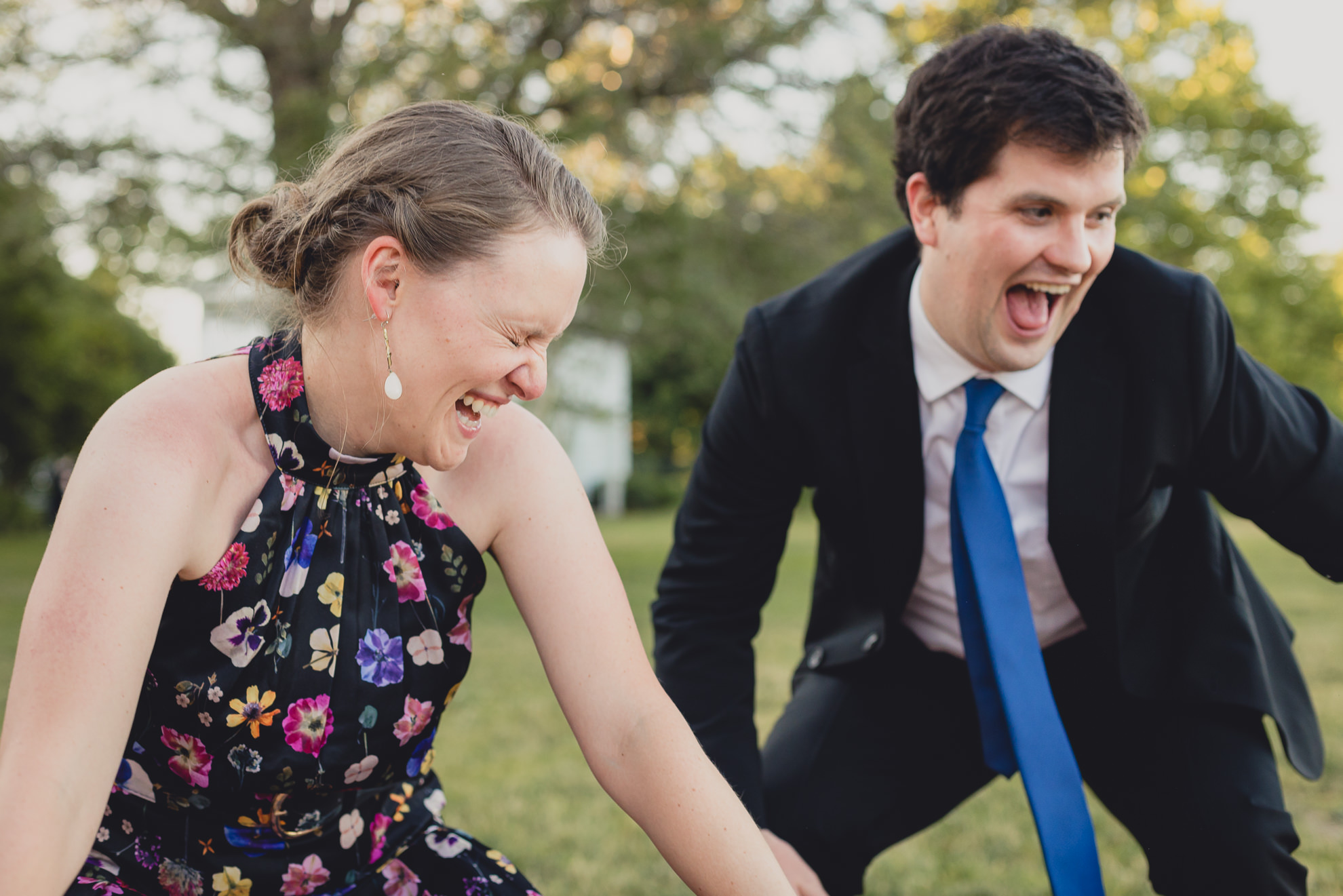 guests dance at outdoor tented wedding reception at Knox Farm in East Aurora, NY