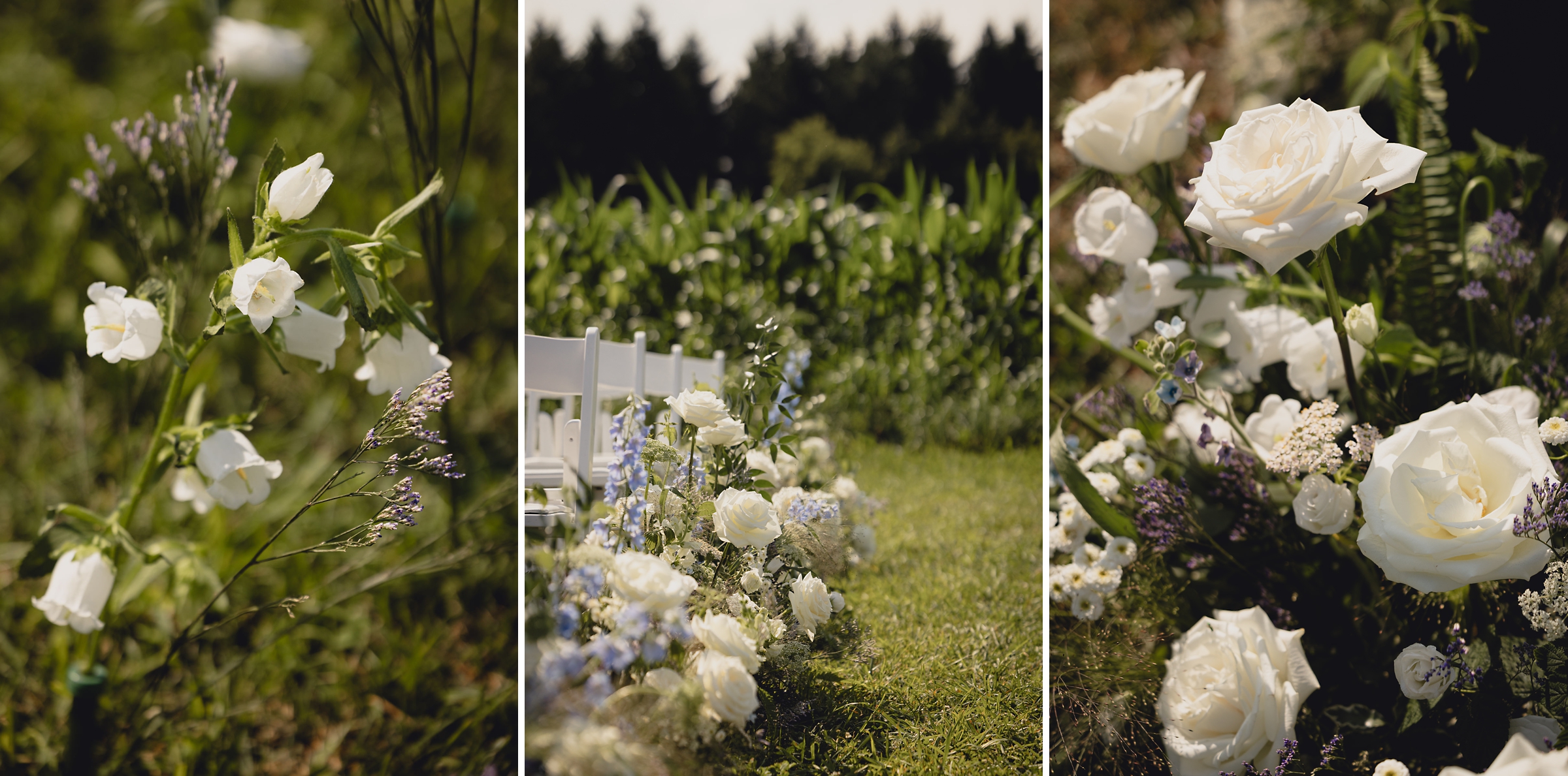 wedding ceremony florals from florist Pistil and Pollen at The North Farm in Geneva, NY